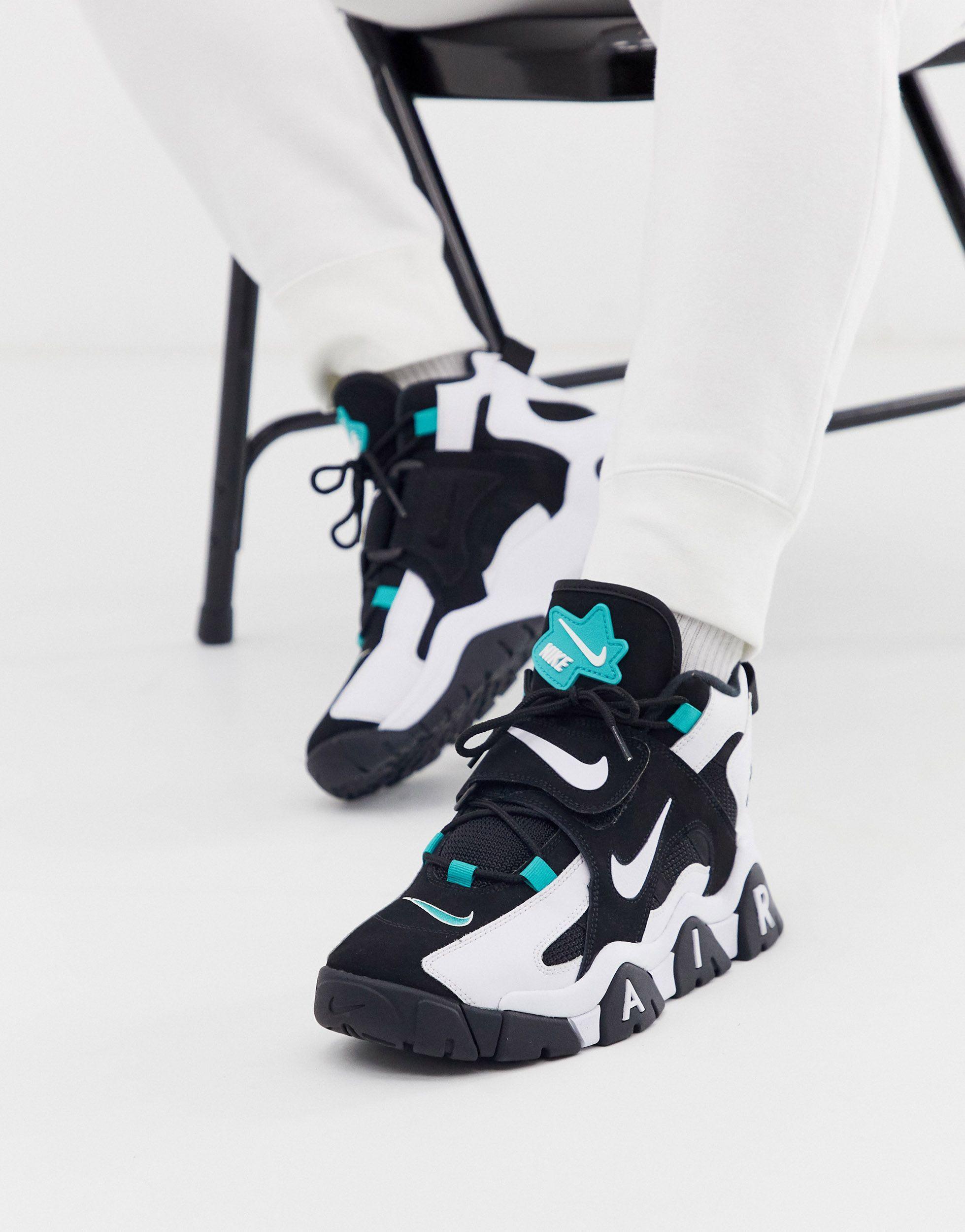 Zapatillas en negro y blanco Barrage Nike de Cuero de color Negro para  hombre | Lyst
