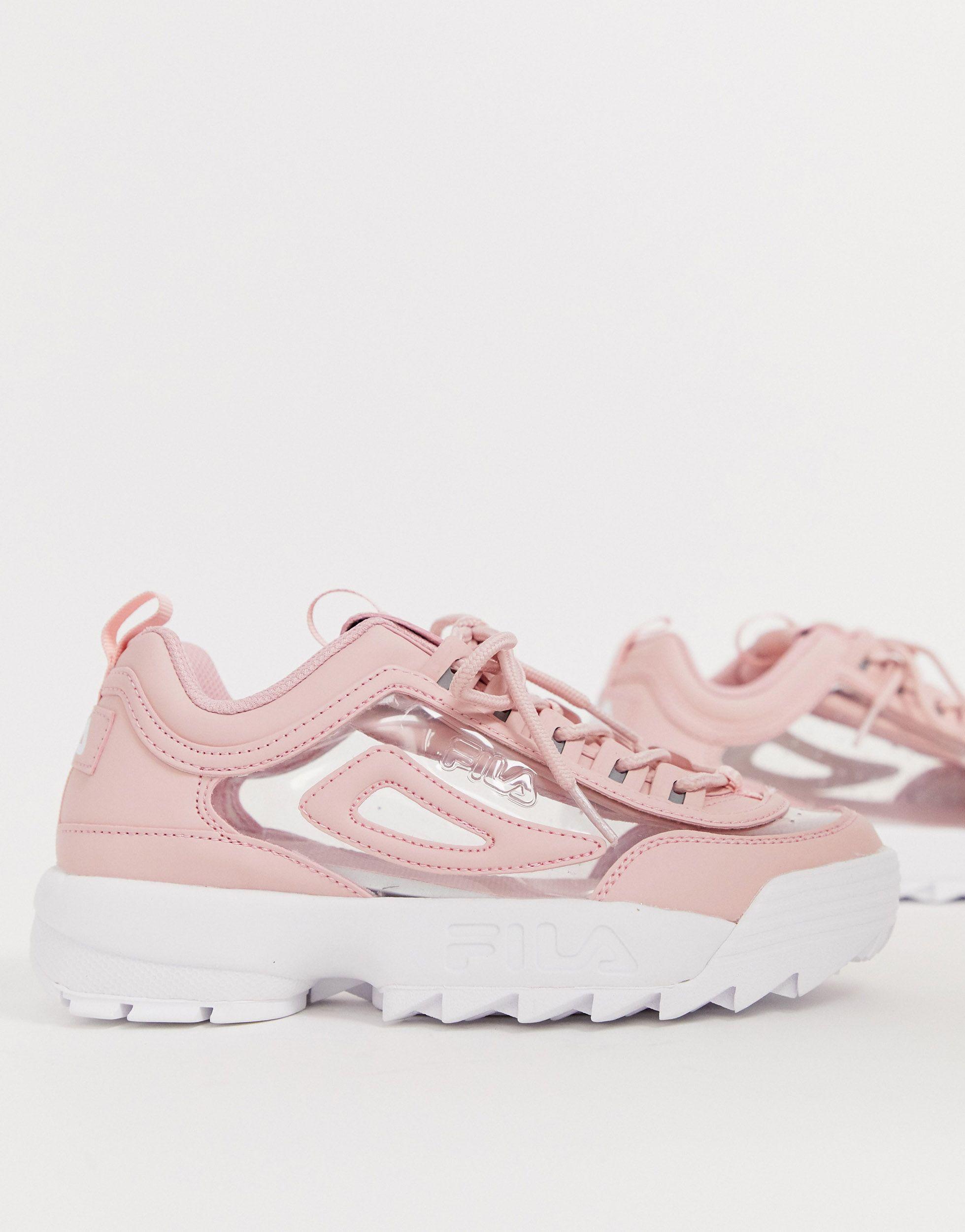 Zapatillas en rosa transparente Disruptor II Fila de Caucho de color Rosa |  Lyst