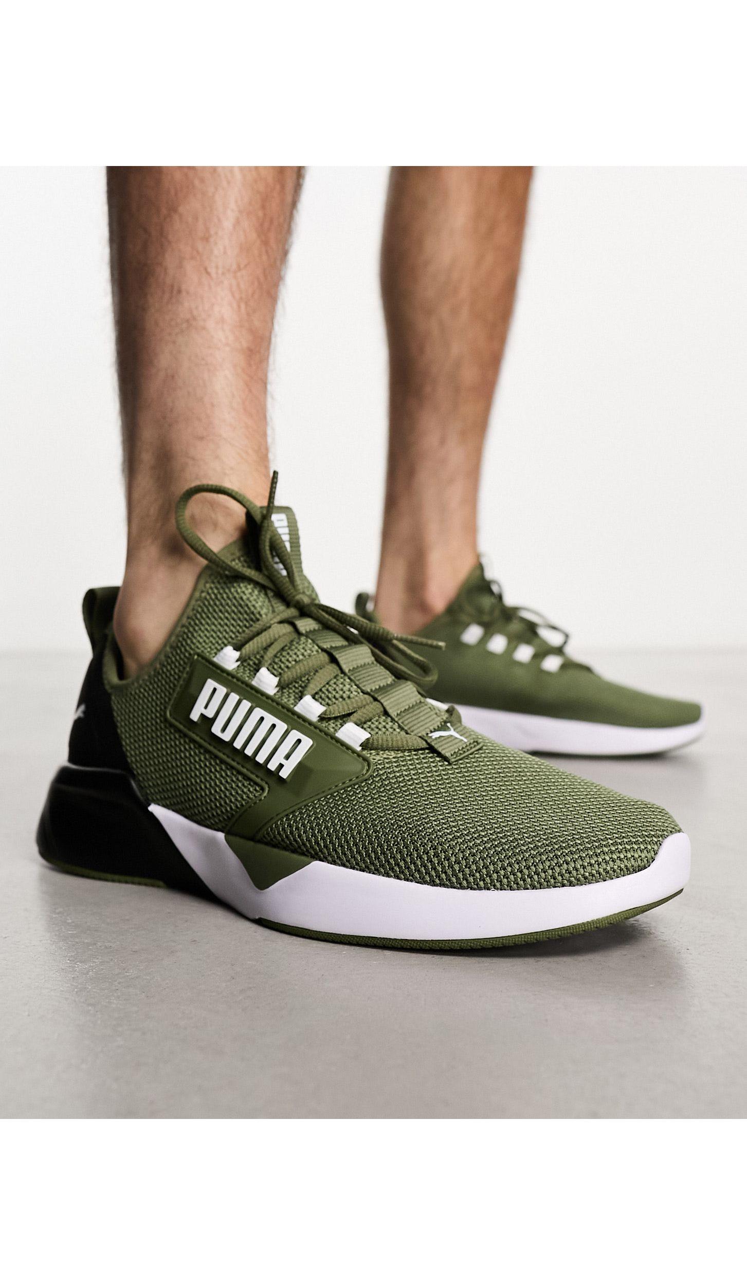 Chaussure puma vert kaki online