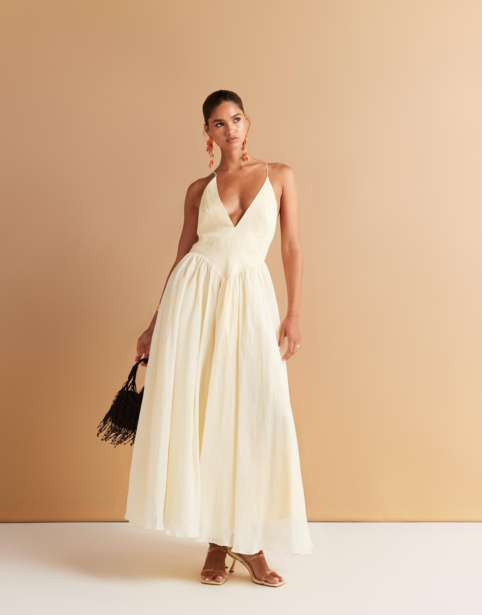 bardot arletha halter maxi dress ARLETHA HALTER MAXI DRESS - SOFT BLUE