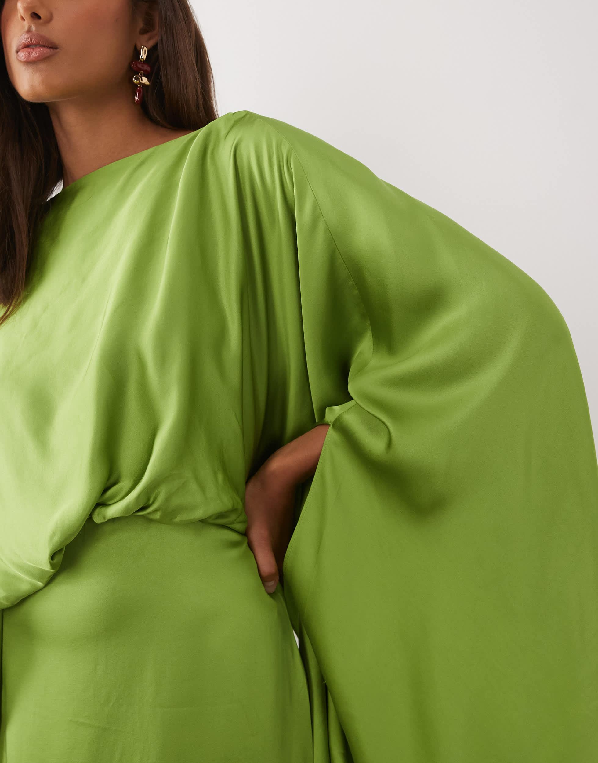 chinese dress ladies Ripe Mango Halter Maxi Dress Green