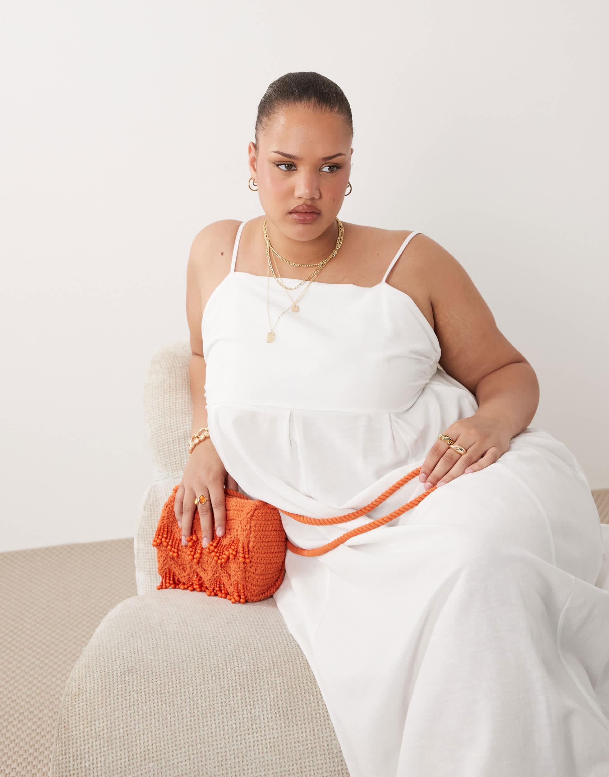beach dress curve Esmee Curve Maxi Beach Dress in White
