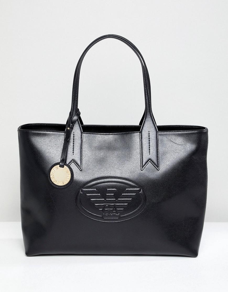Emporio Armani Signature Zip Tote Bag in Black Lyst