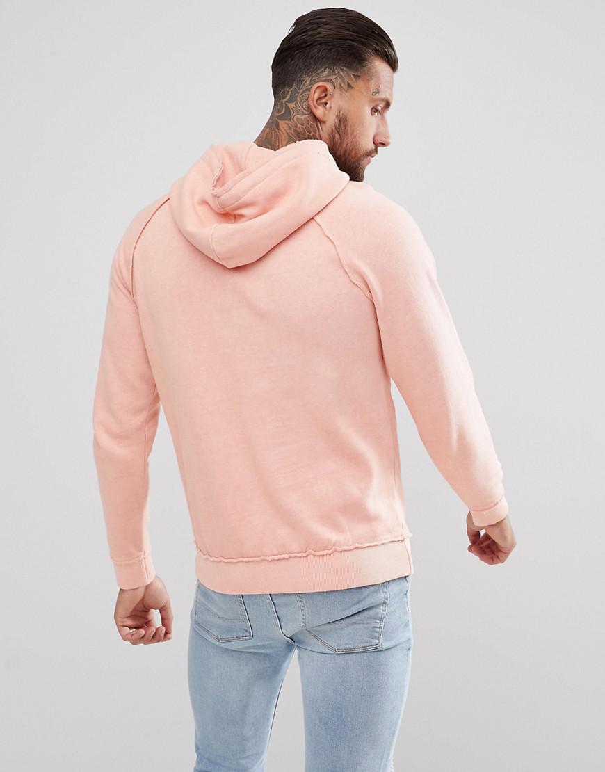 washed out pink hoodie