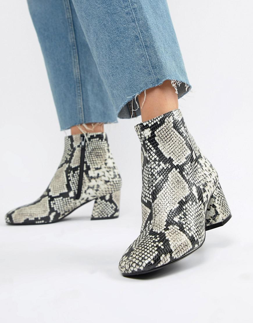 womens snake print boots