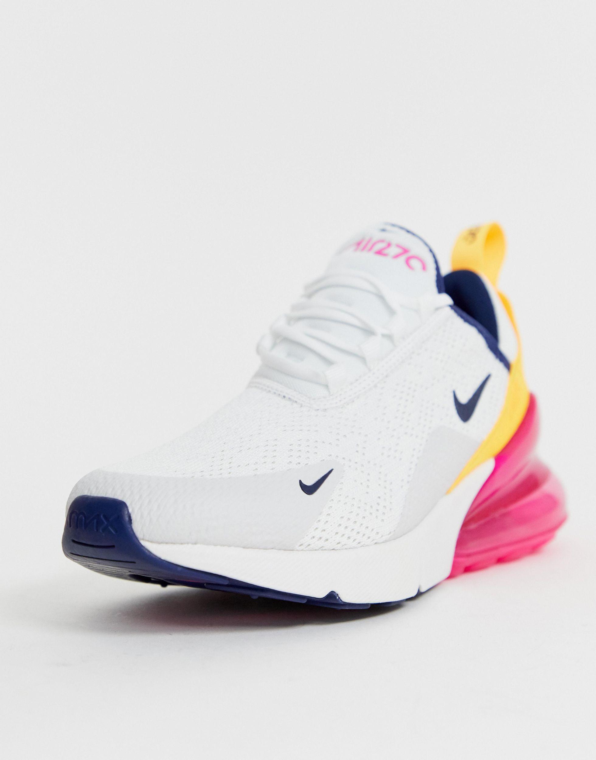 Nike Womens Air Max 270 Shoes in Gold (White) - Lyst