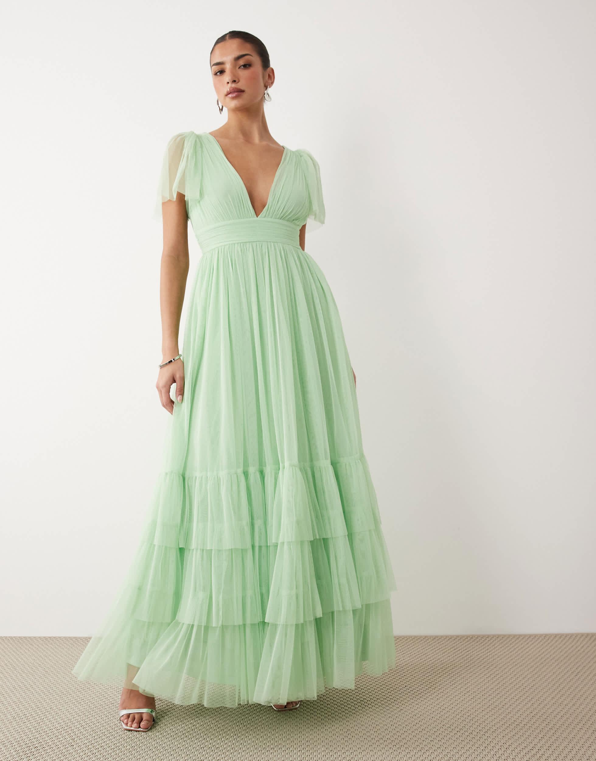 knee length dresses for ladies Lace & Beads Mabel Embellished Pearl Powder Pink Maxi Dress  Love My  Apparel