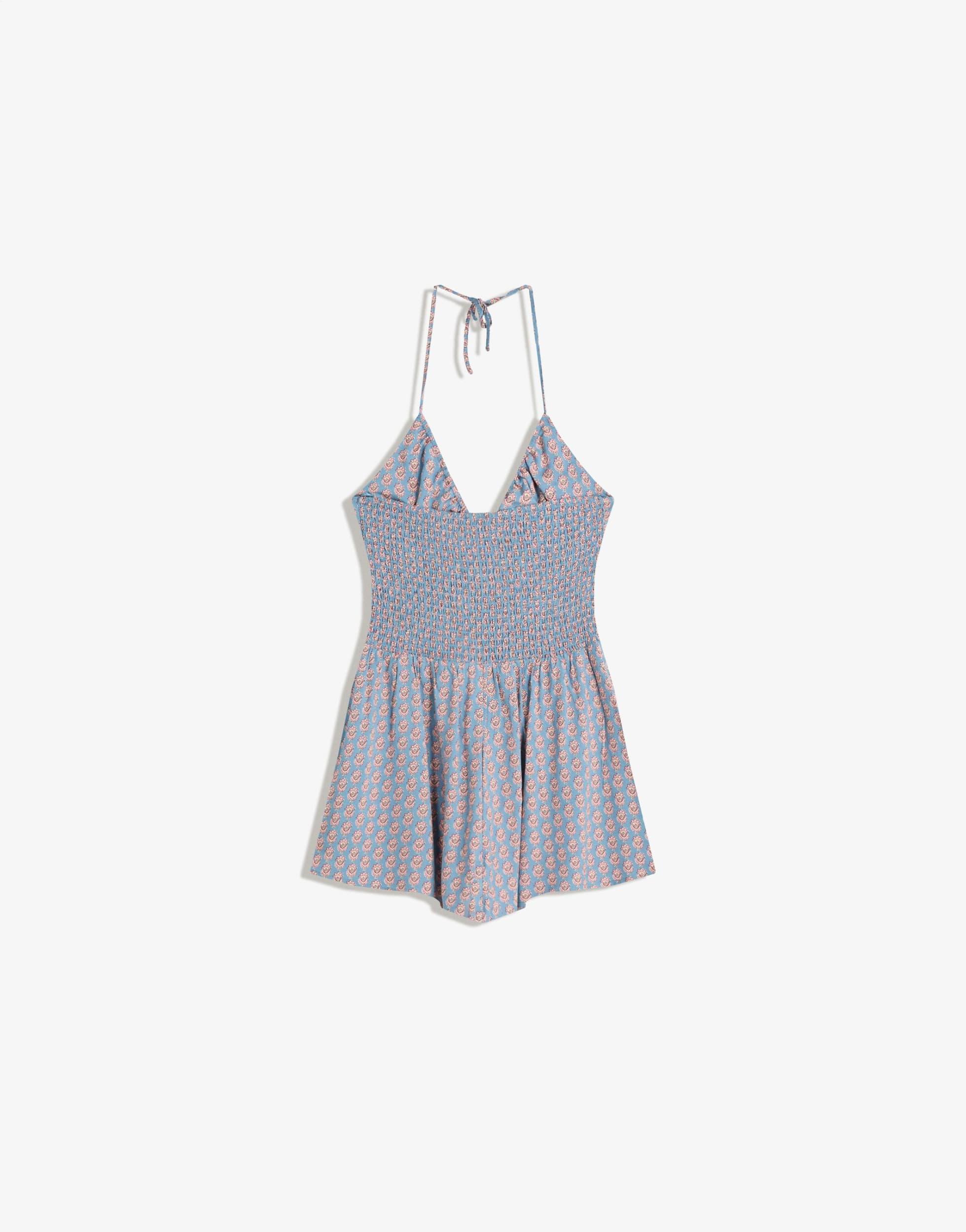 Combinaison Courte Bershka Noir Et Blanc à Motifs, Taille S Petite - Occasion Très Bon état