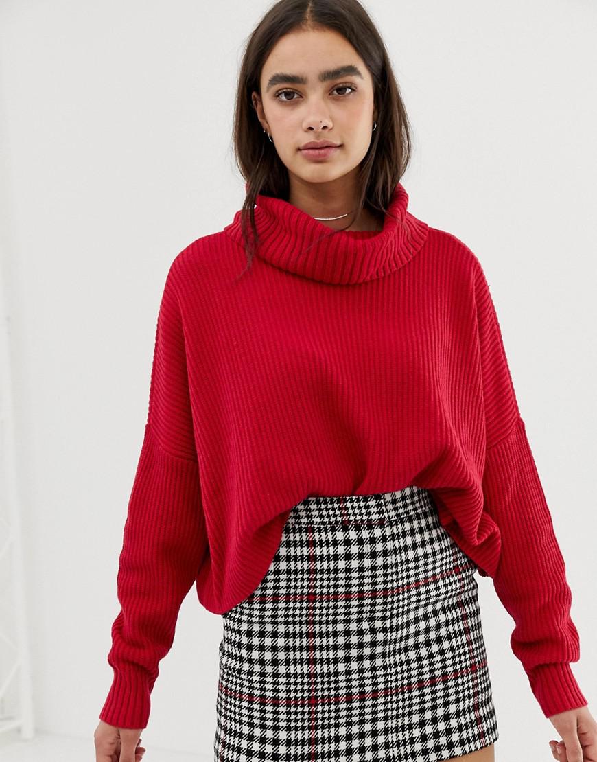 red sweater hollister
