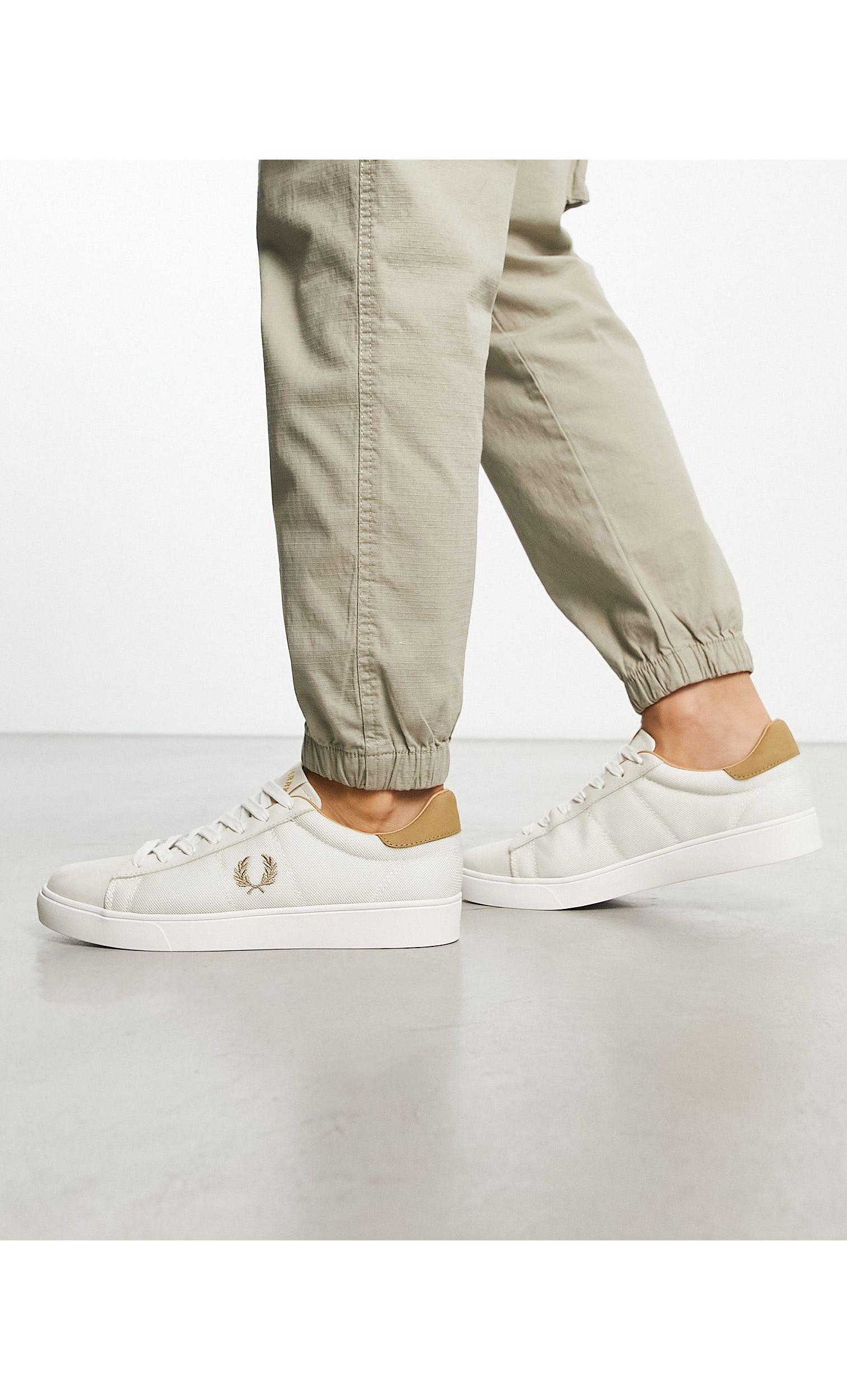Fred Perry Spencer Mesh Trainer in Natural for Men | Lyst