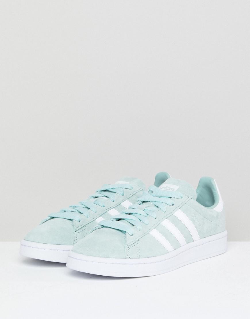 green adidas campus trainers