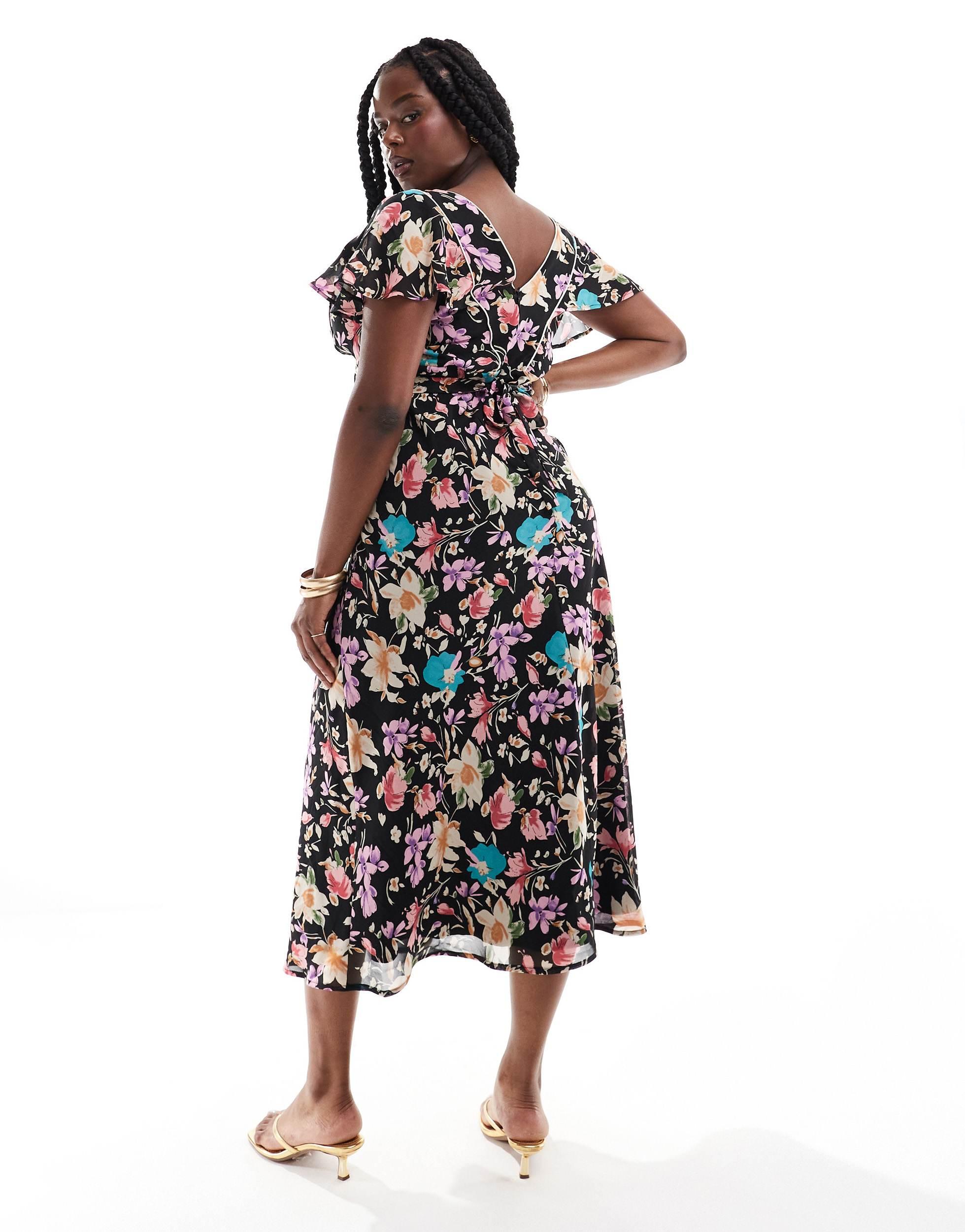 ASOS Asos Design Curve Seam Detail Midi Tea Dress in White Lyst