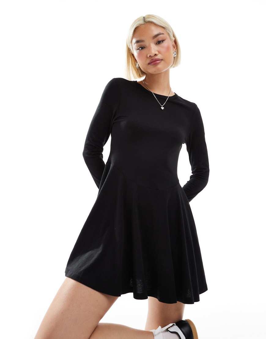 black sequin long sleeve bodycon dress Women's Black Sequin Dress