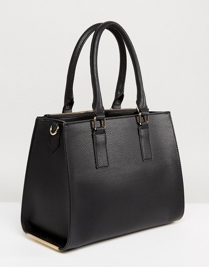 ALDO Structure Tote Bag With Top Handle in Black - Lyst