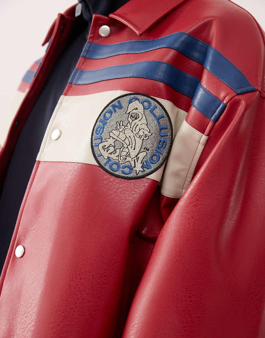 Asos Collusion Padded Spliced Check Jacket Collusion Unisex