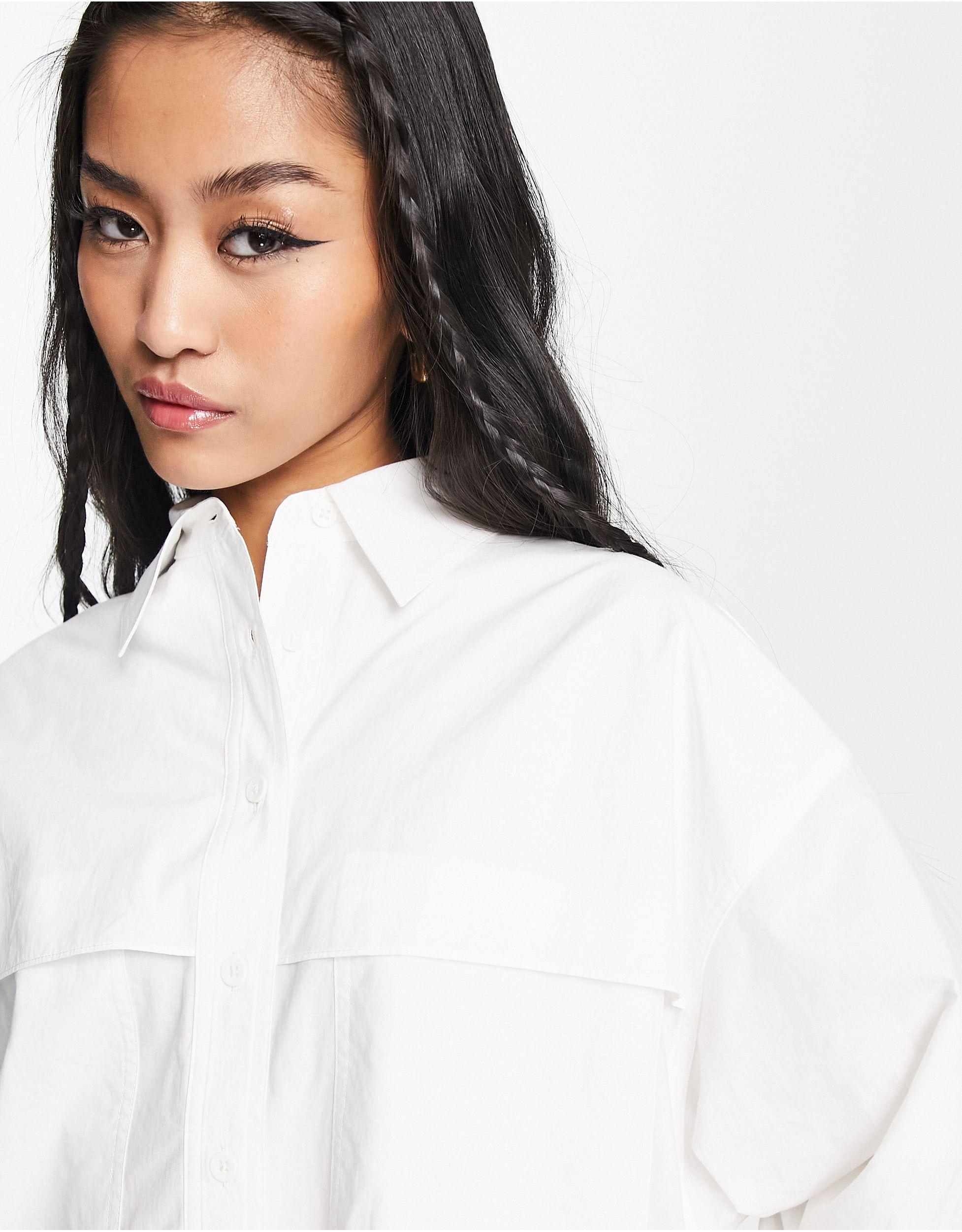 Urban Revivo Shirt With Large Pocket Detailing in White | Lyst
