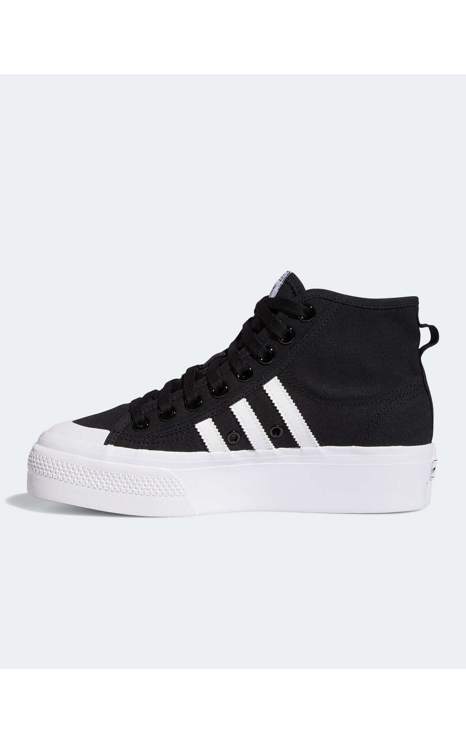 adidas Originals Rubber Nizza Platform Sneakers in Black ...