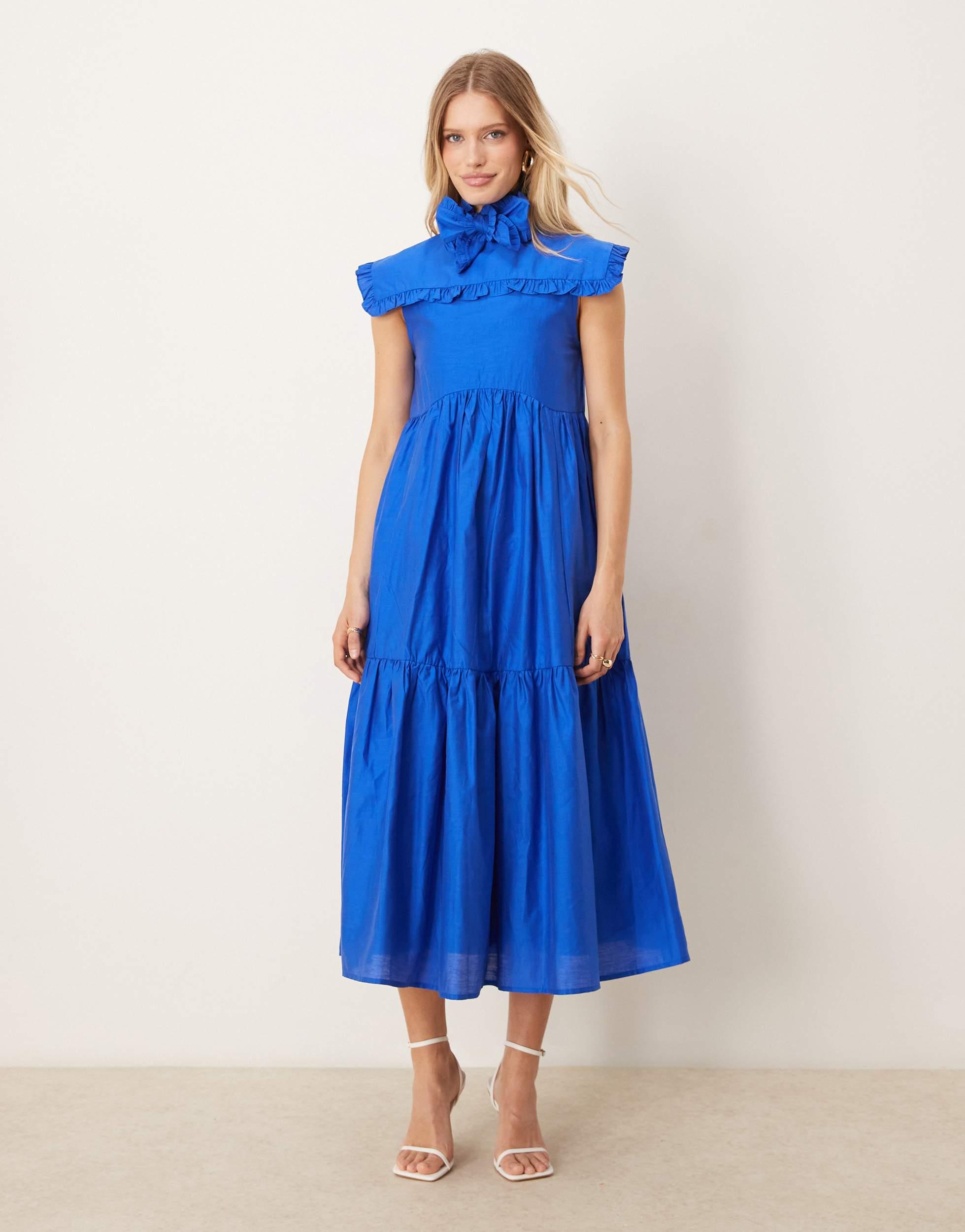 送関込【Sister jane】フラッターボウミディドレス blue Sister Jane Bow Midi Dress in Blue | Lyst