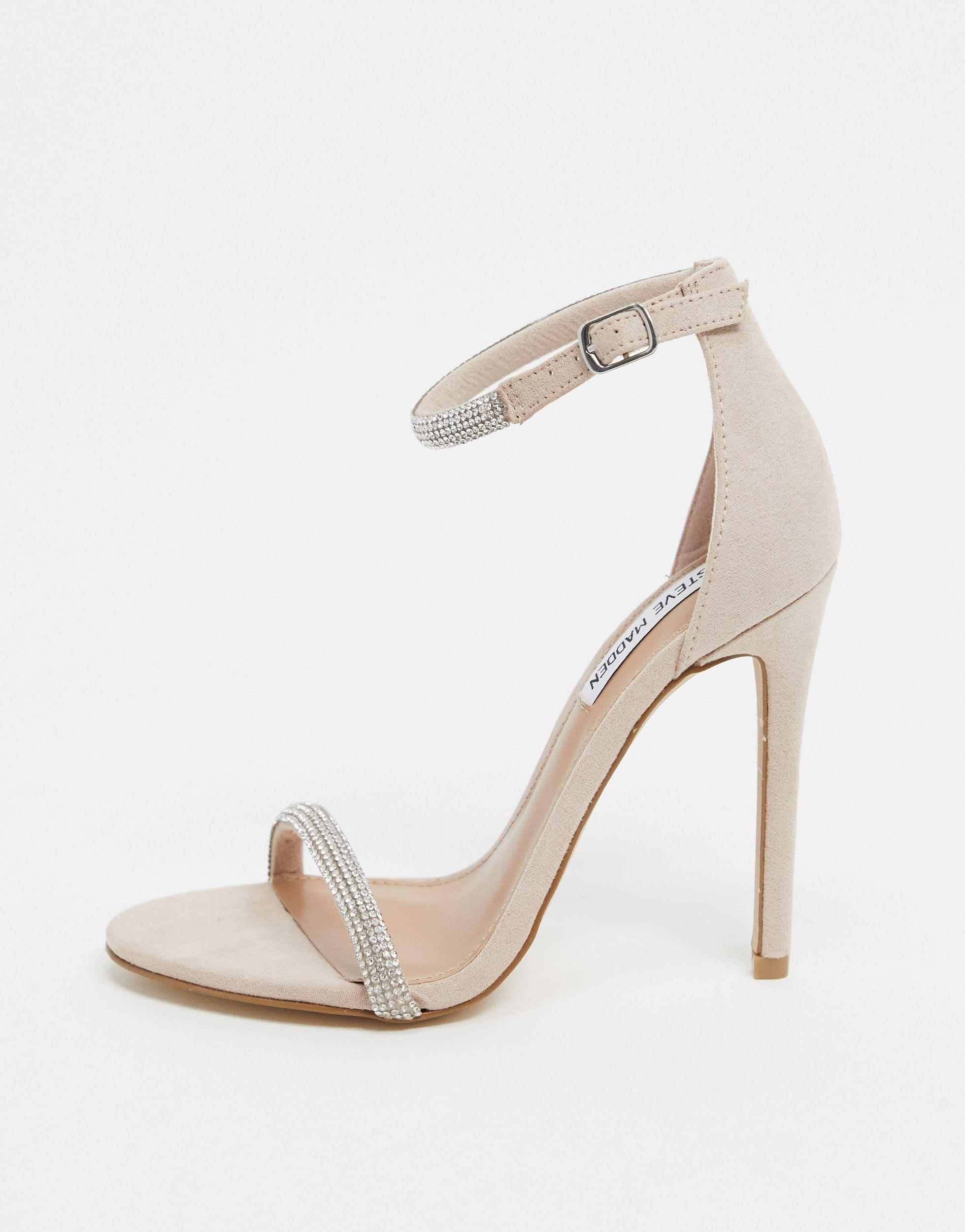 Stealth - Sandali con tacco a spillo e strass color carne di Steve Madden |  Lyst