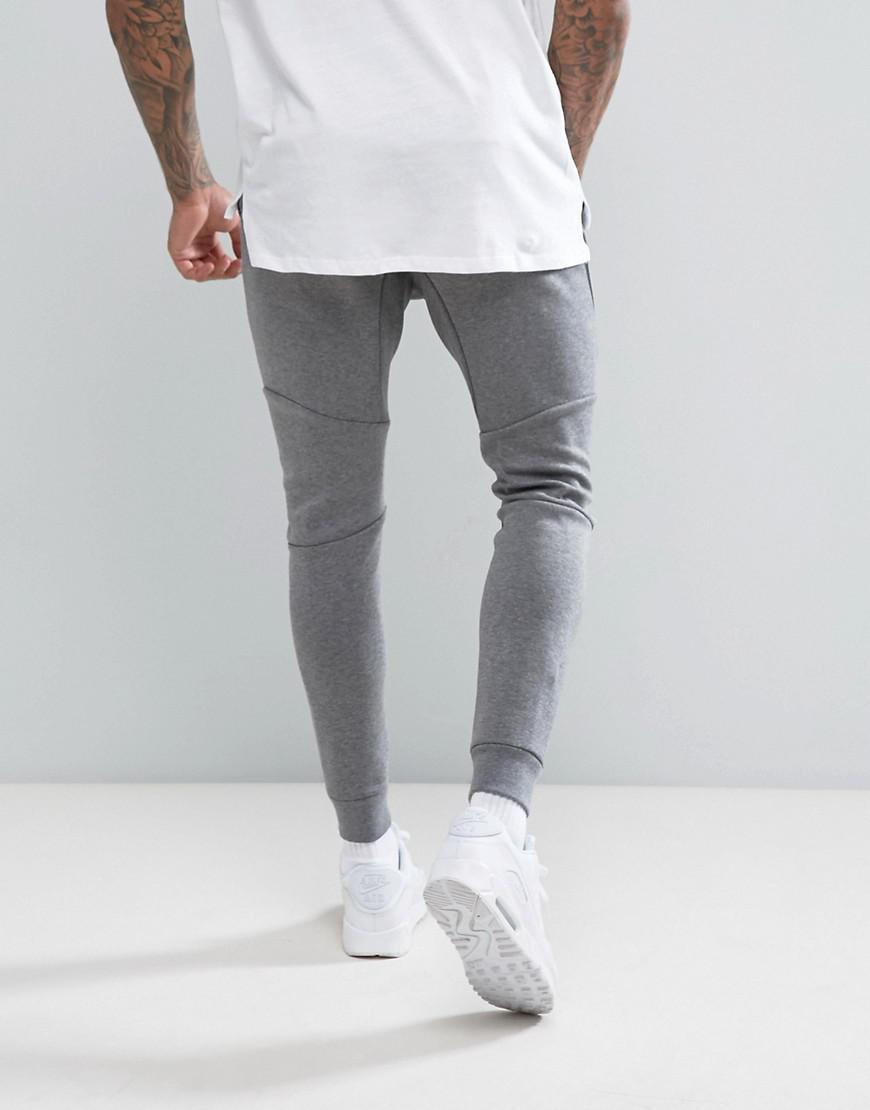 Nike Cotton Tech Fleece Skinny Joggers In Grey 805162-091 in Grey for Men |  Lyst Australia