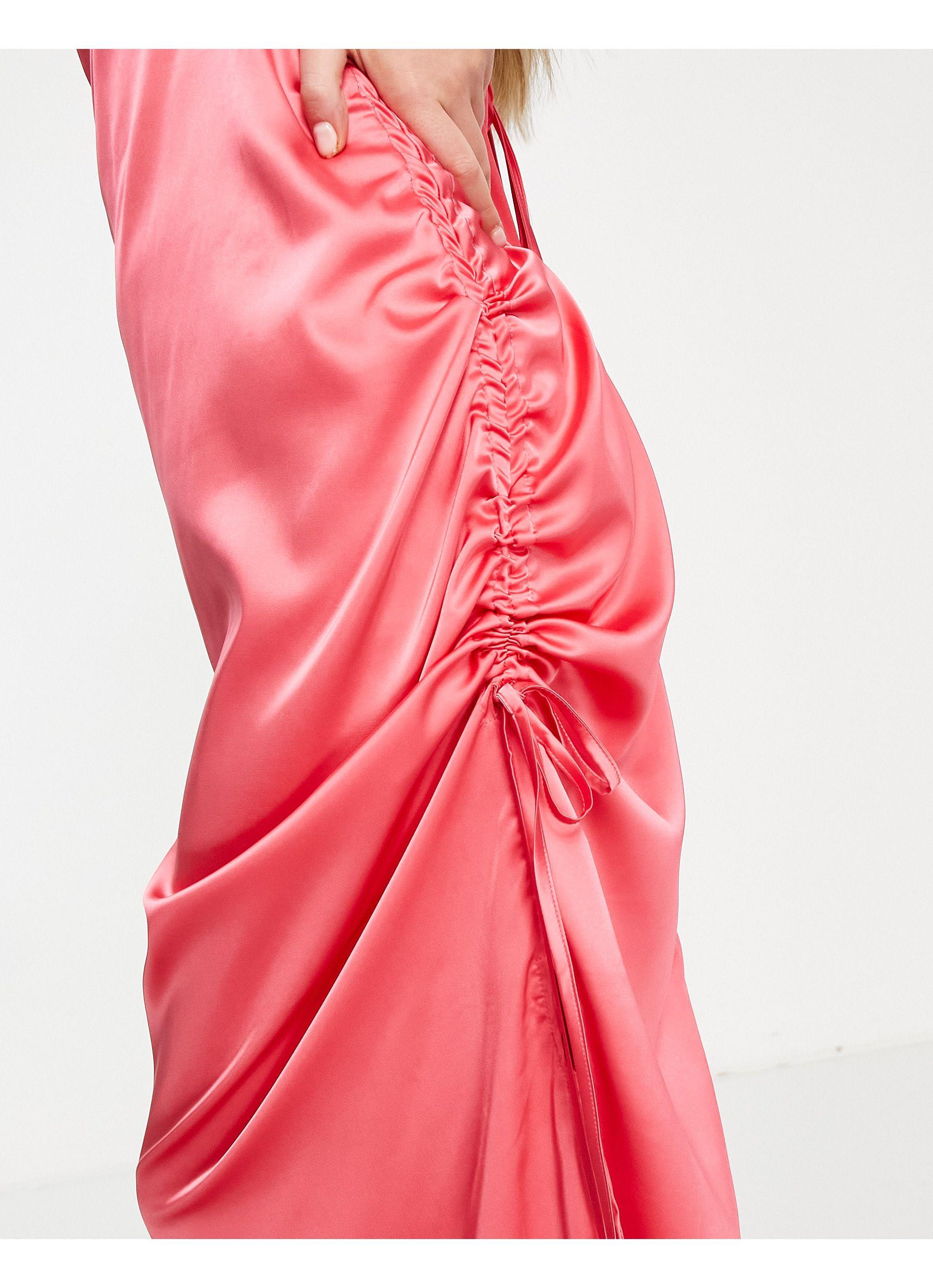 Synthetic Strappy Cami Midi Dress 