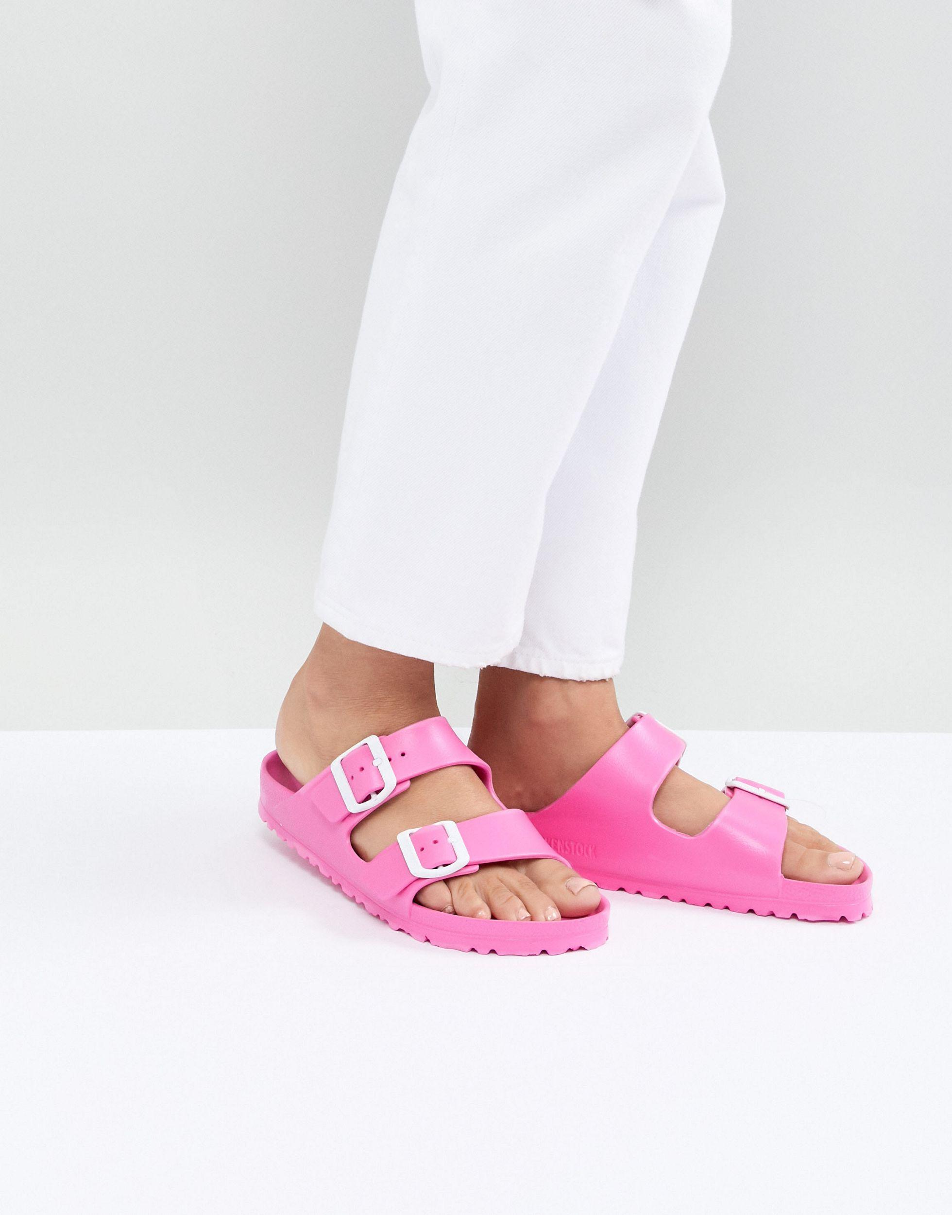 Birkenstock – Arizona Eva – Flache Sandalen in Pink | Lyst AT