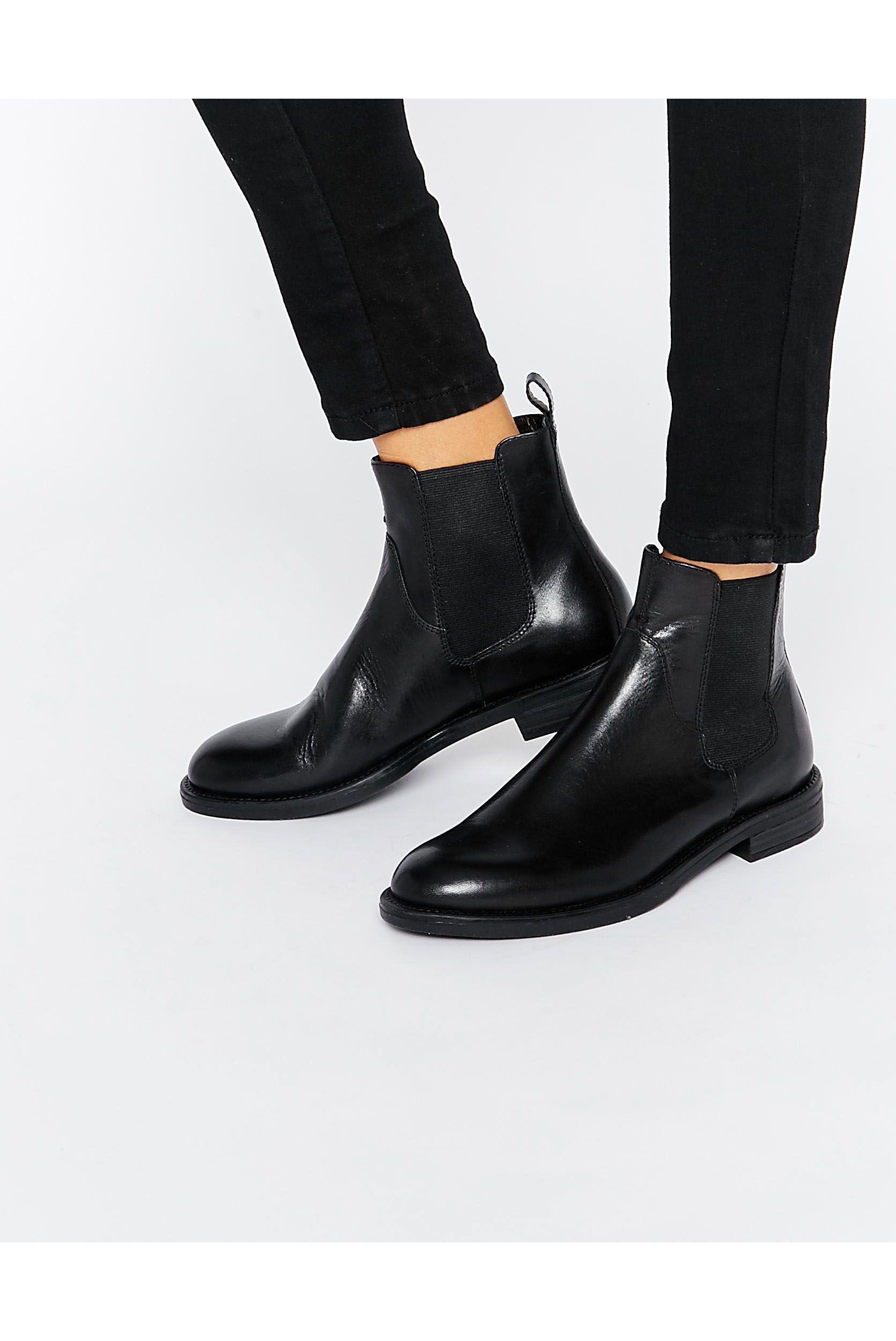 vagabond amina black leather knee high flat boots