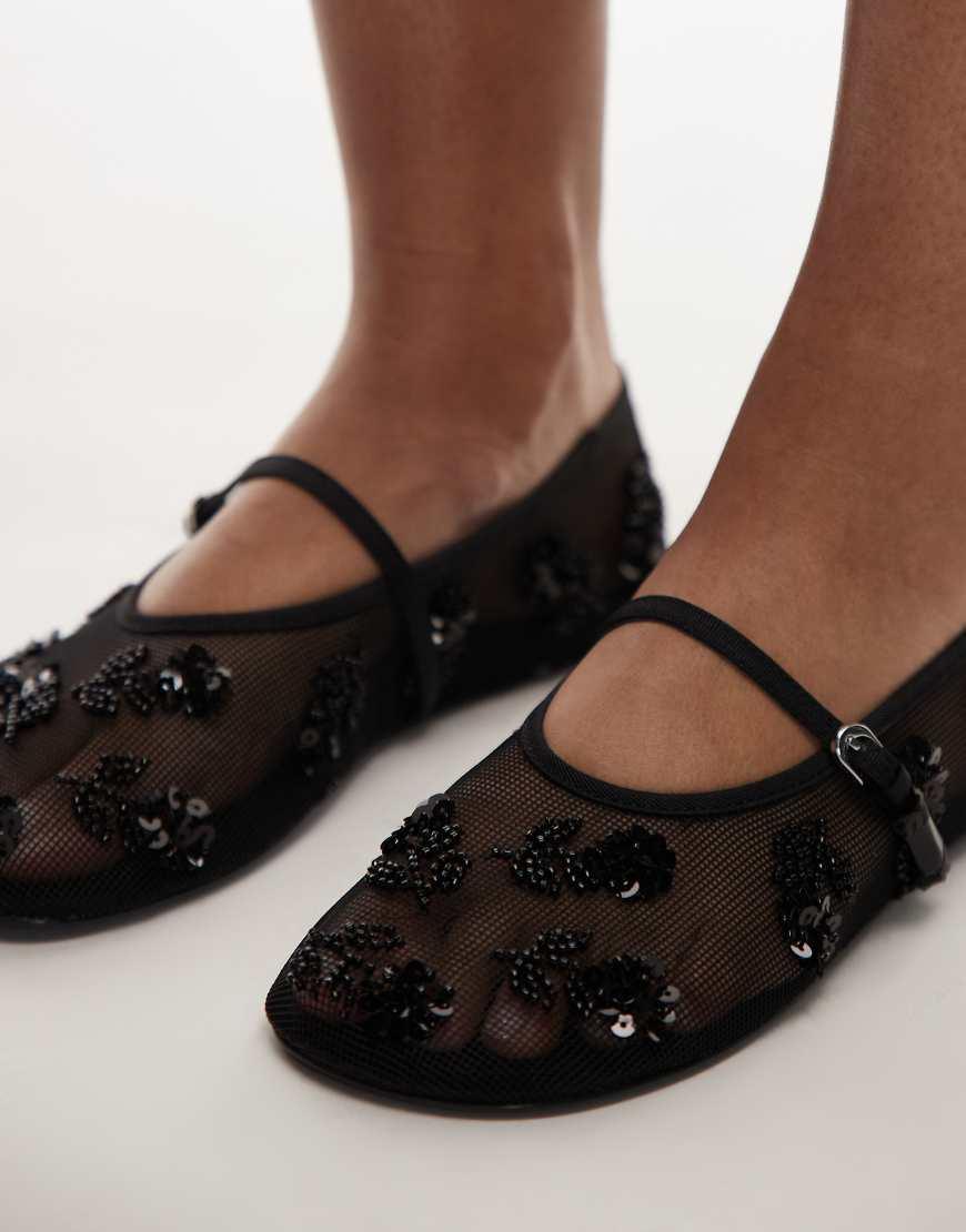 Bailarina Tiras Mango Manoletinas Mujer Mango Sandalias Negras