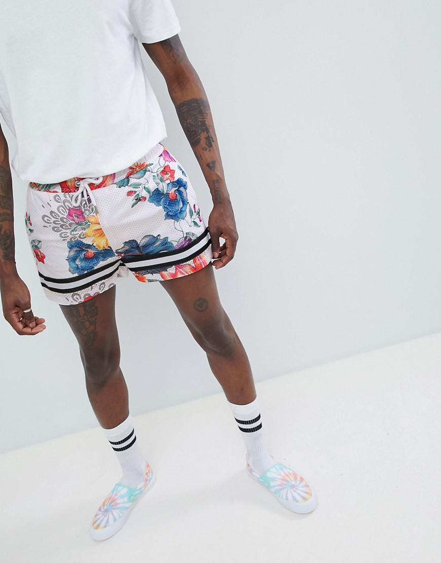 floral mesh shorts