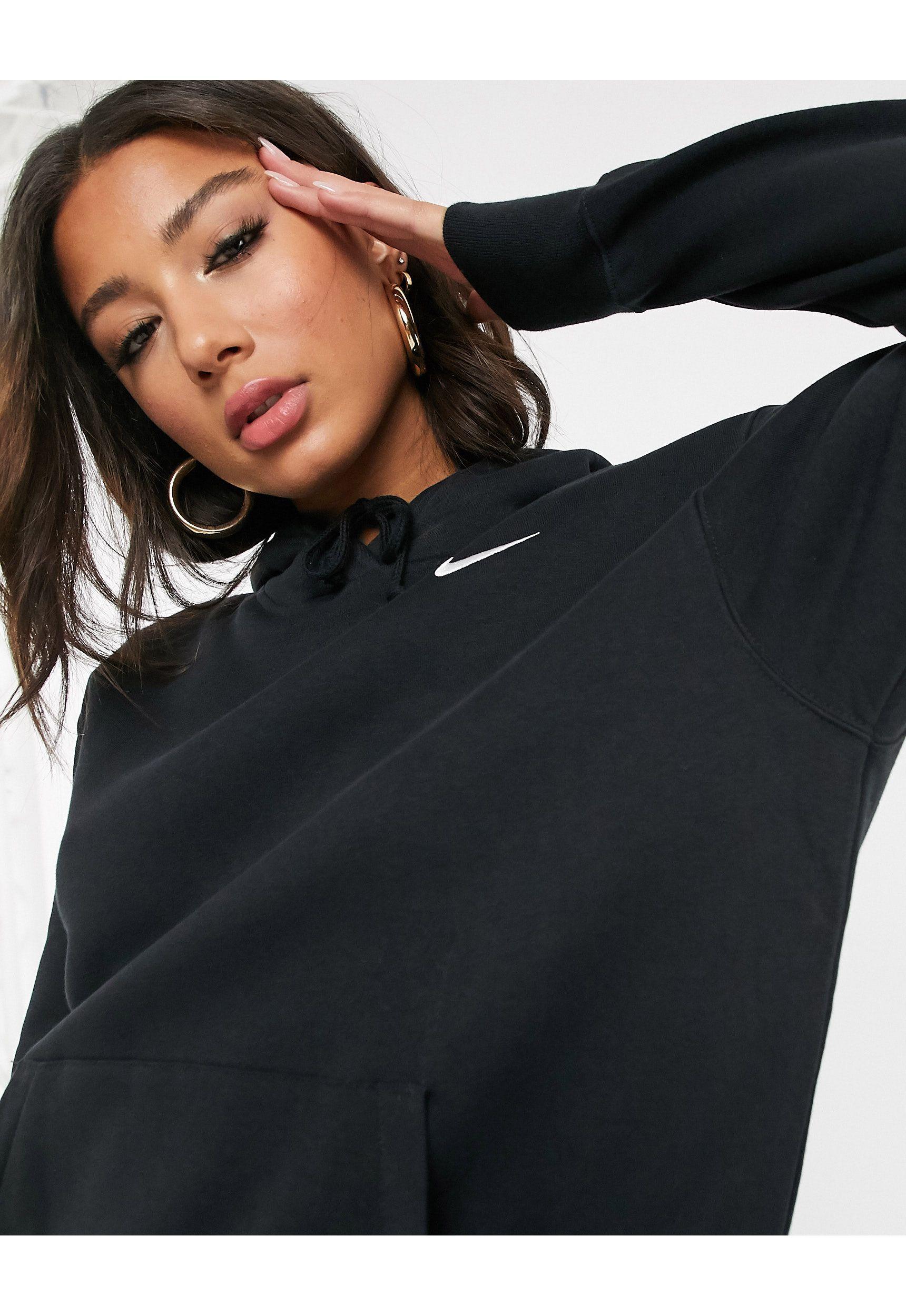 nike blush mini swoosh oversized sweatshirt