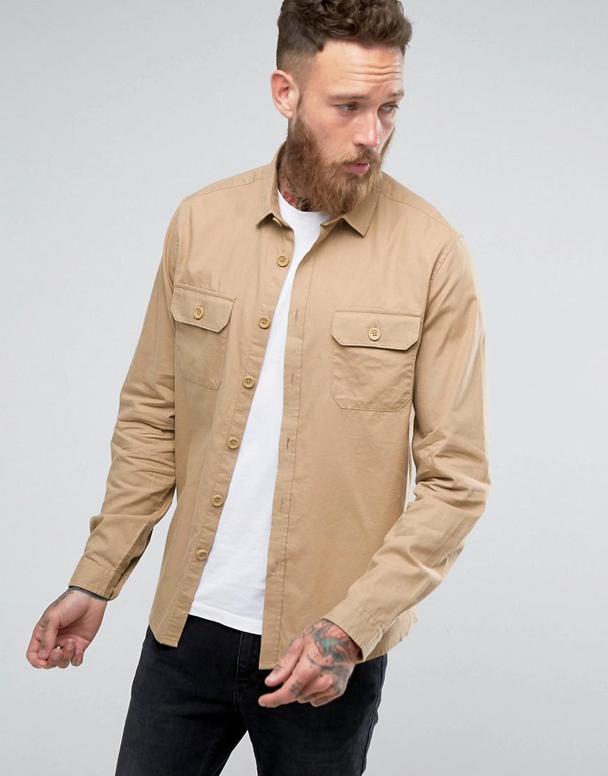 ASOS Cotton Double Pocket Overshirt In 
