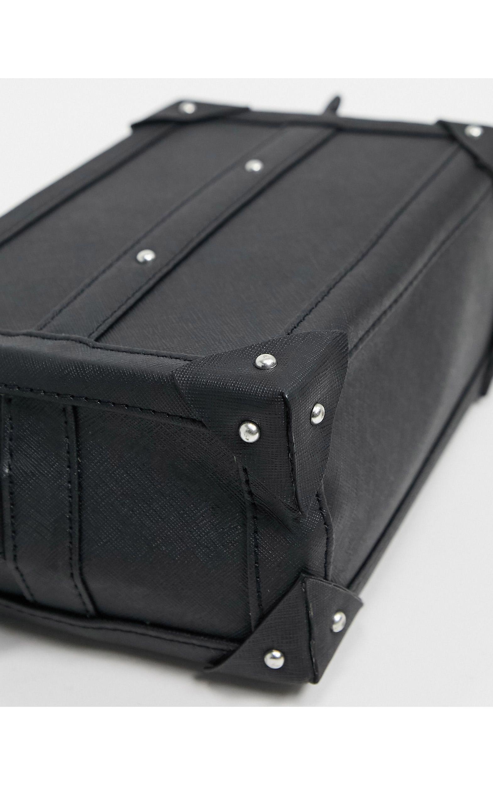 ASOS Cross Body Hard Case Box Bag in Black for Men
