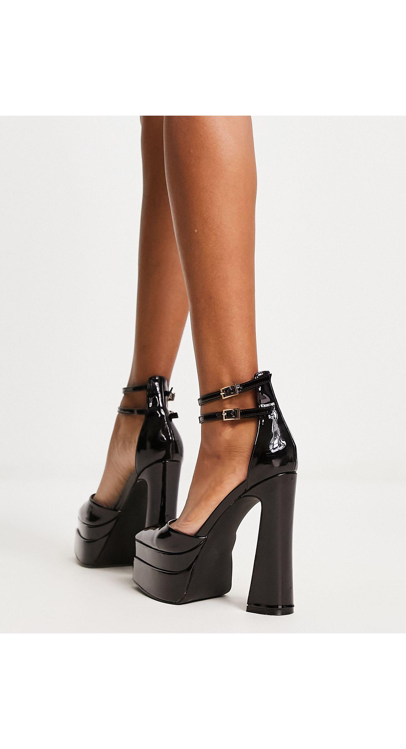 SIMMI Simmi London Wide Fit Double Platform Heels With Pointed Toe