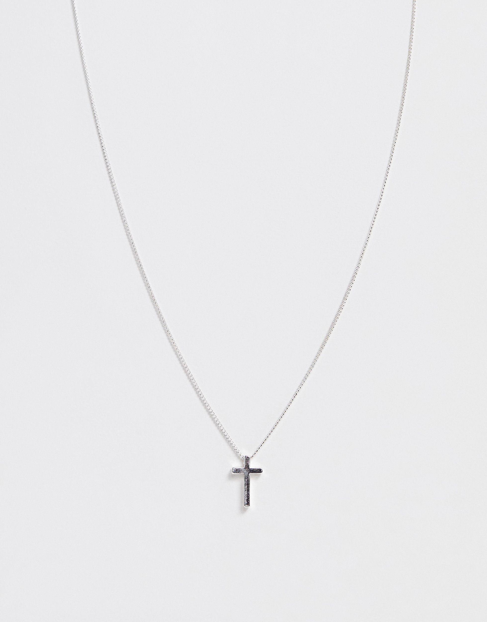 ASOS Necklace With Ditsy Cross in 