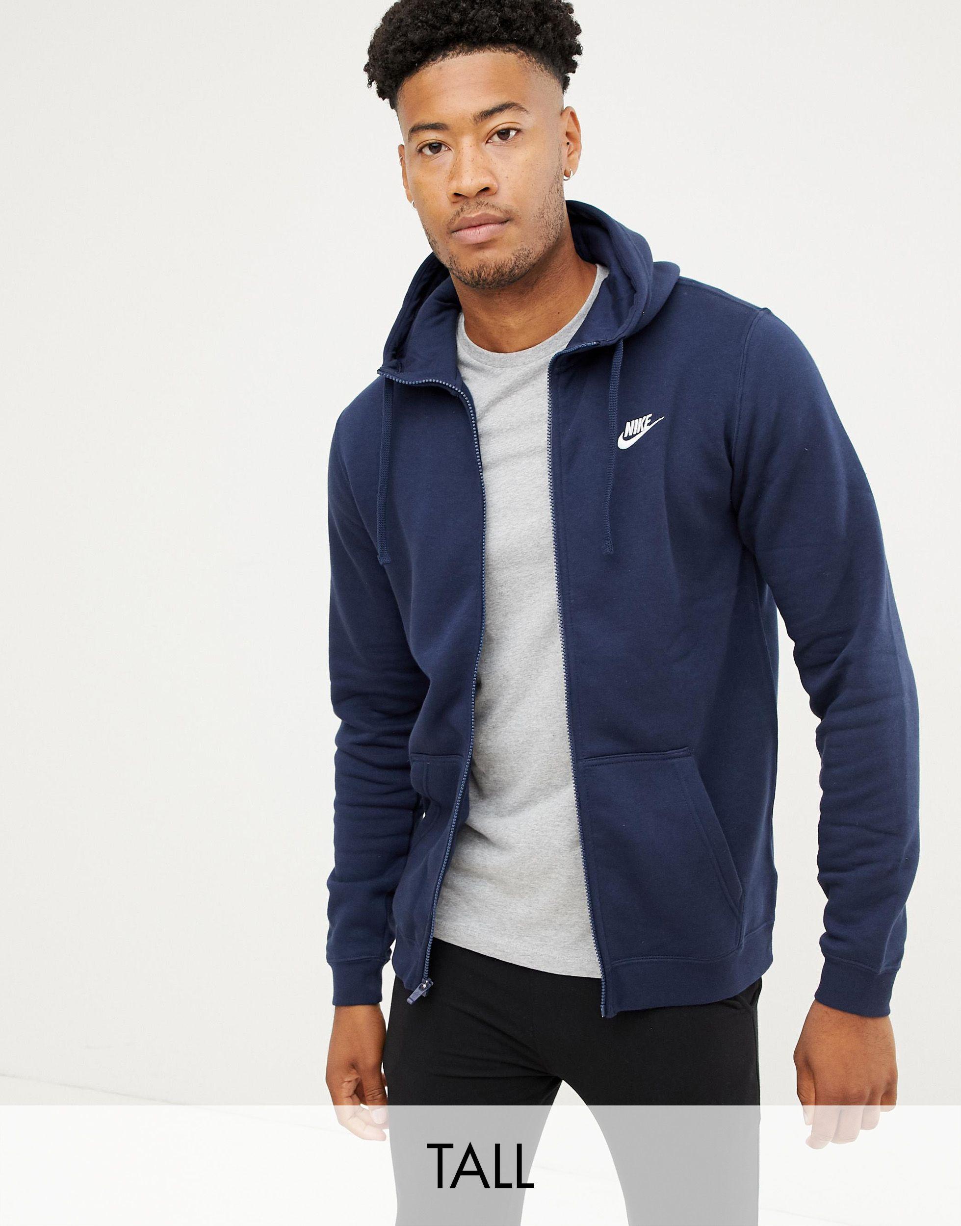 Nike Tall Club Hoodie in Blue for Men Lyst UK