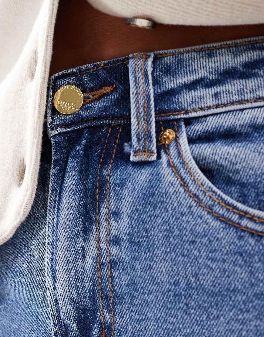 Only Petite Emily High Waisted Straight Leg Jeans in Blue Lyst UK