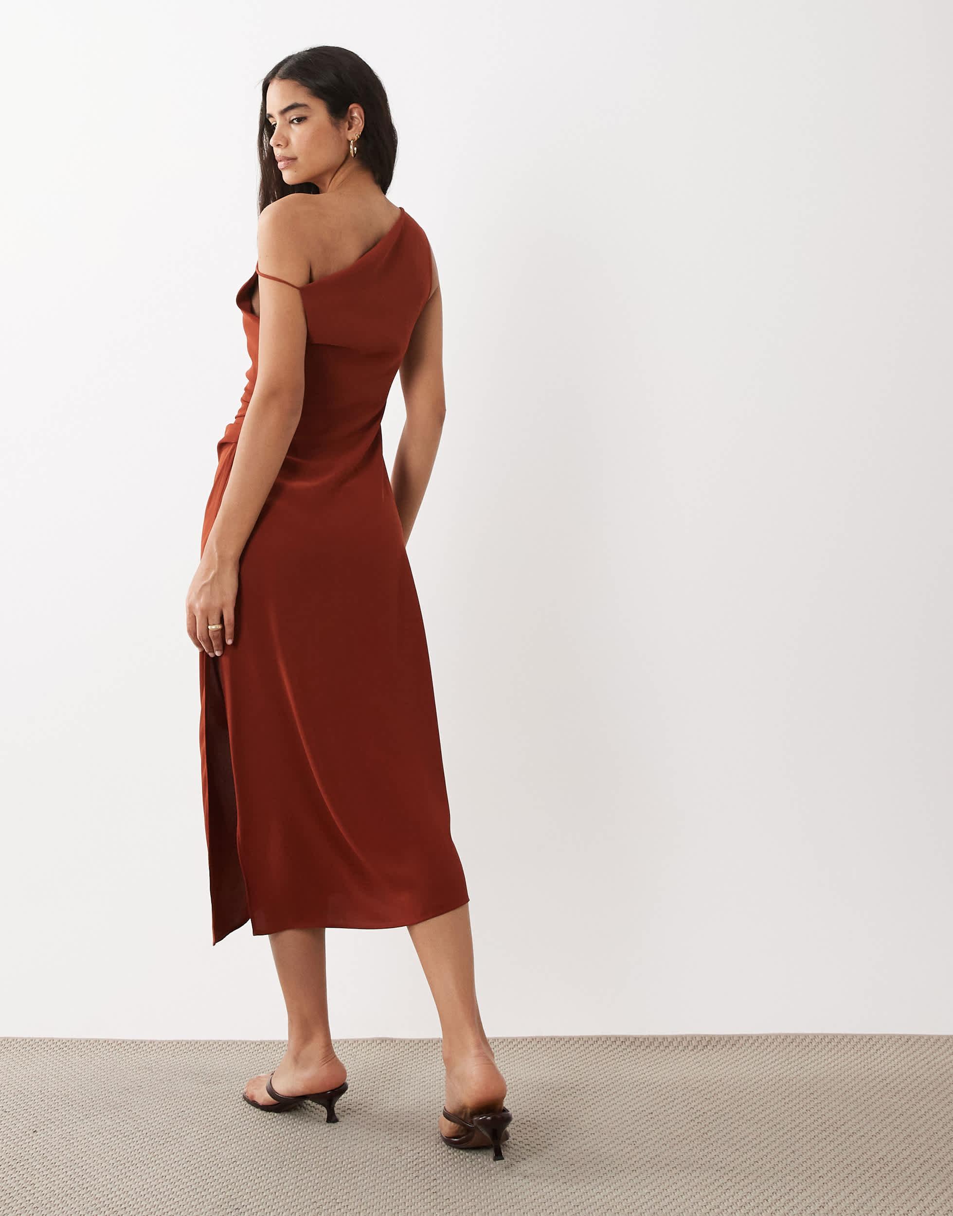 birthday dress outfits Upon My Arrival Cowl Neck Asymmetrical Dress Silver / L main image 1