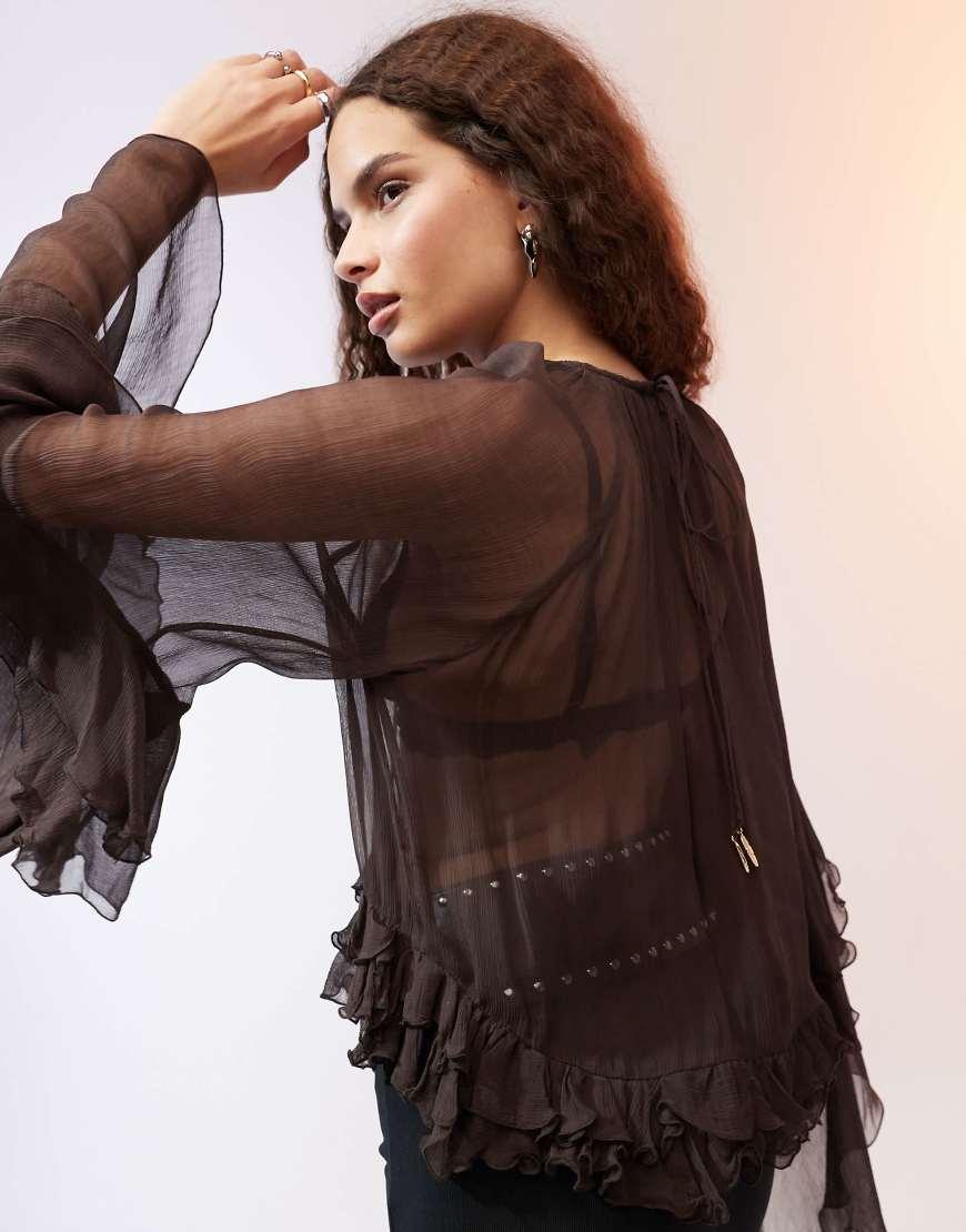 Blouse Violeta By Mango VIOLETA By Mango Blouse Tunic In XL In