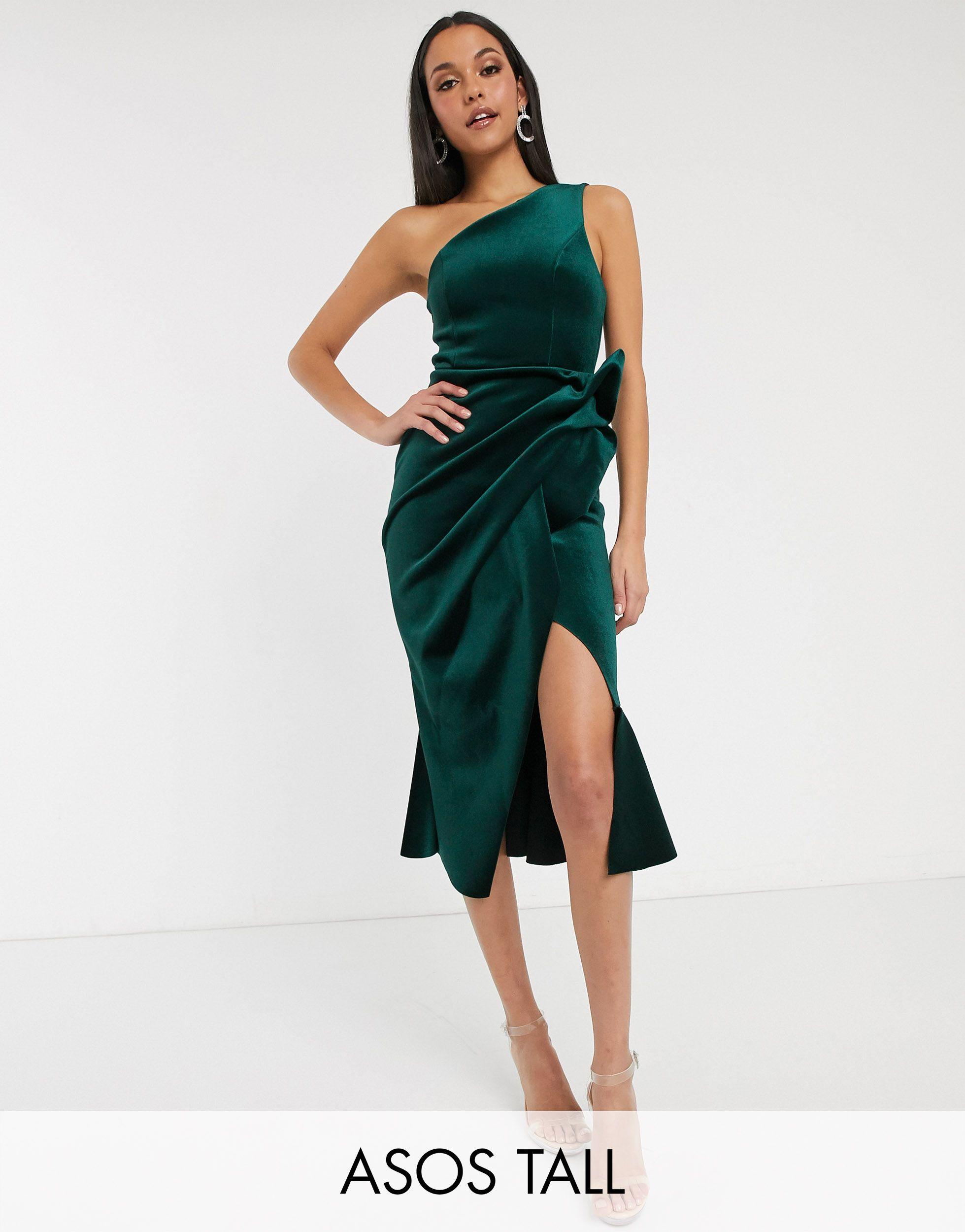 green velvet asos dress