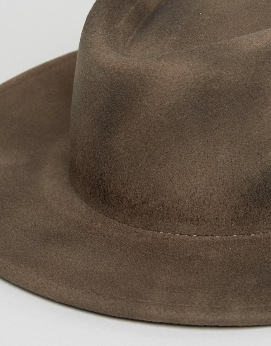 Lyst ASOS Wide Brim Pork Pie Hat With Distressing in Brown for Men Lyst ASOS Wide Brim Pork Pie Hat With Distressing in Brown for Men