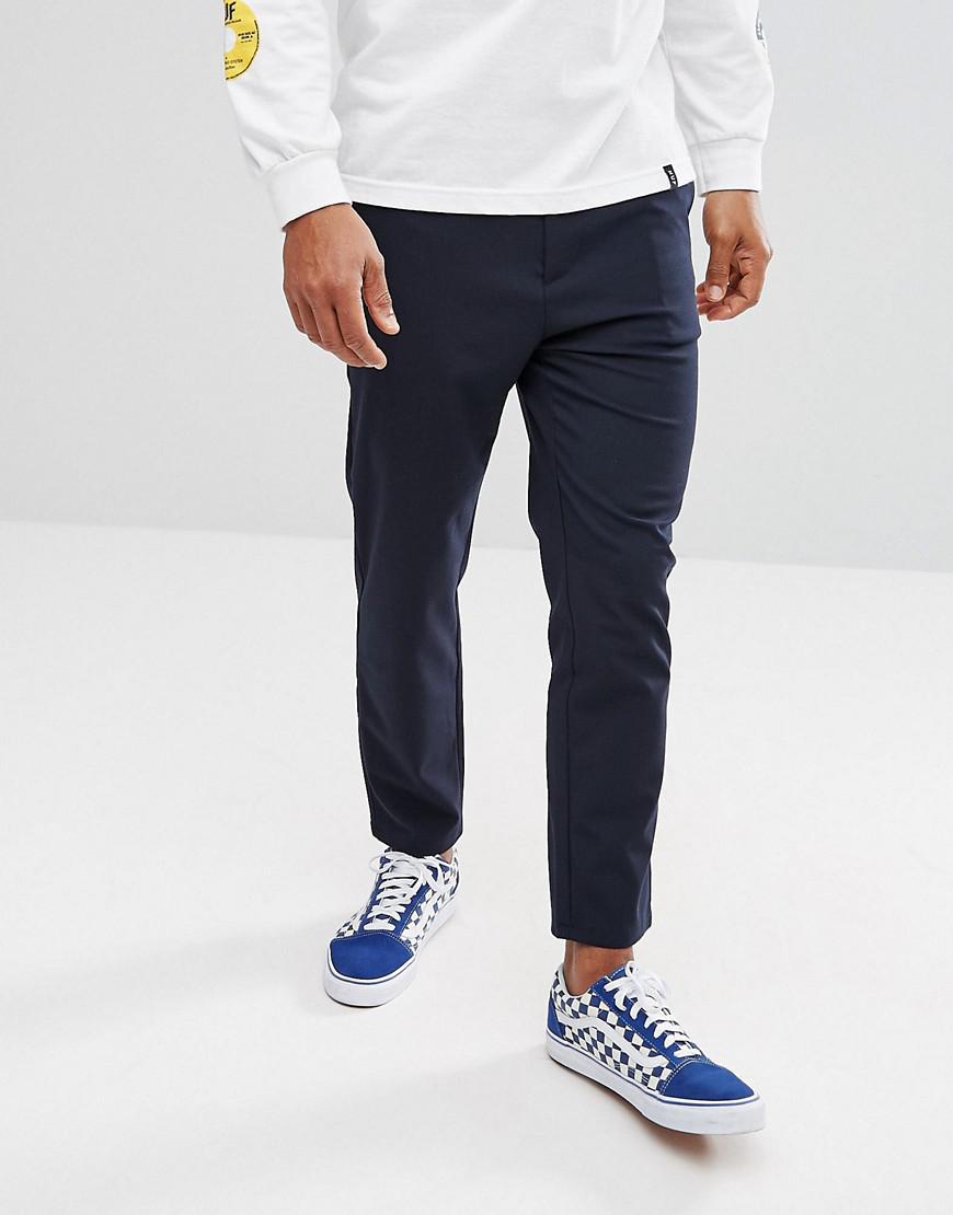 slim fit cropped trousers