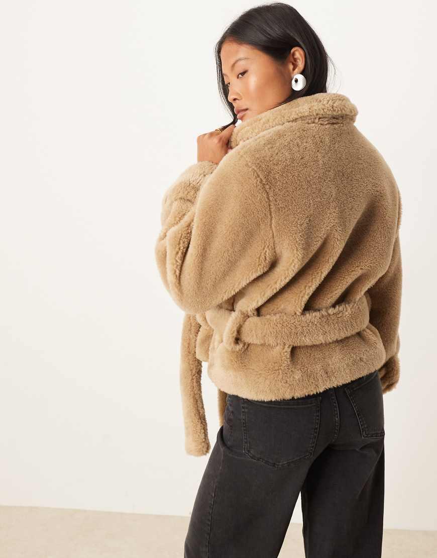 Asos Teddy Borg Coat Petite Cream Asos Teddy Jacket Asos Petite
