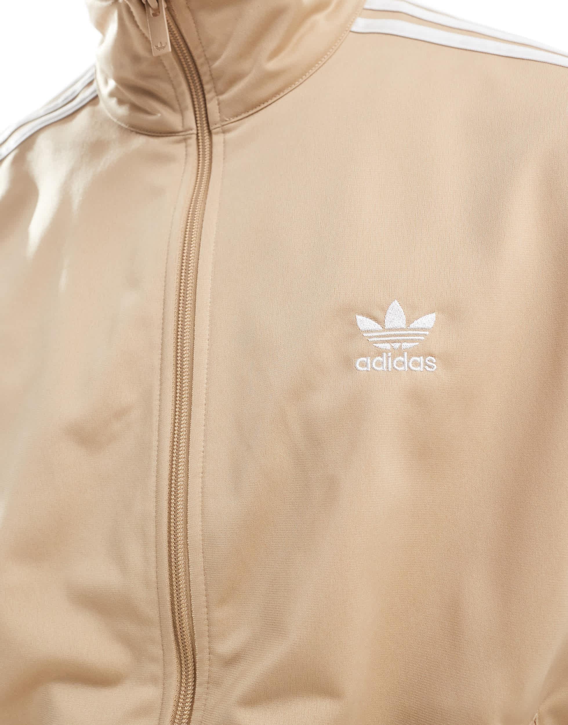 adidas Adicolor Funnel Neck Track Top - Beige | Free