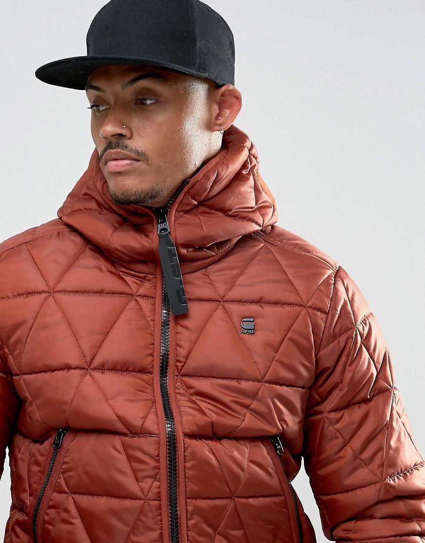 G-Star RAW Synthetic Strett Utility Hooded Jacket in Red for Men - Lyst