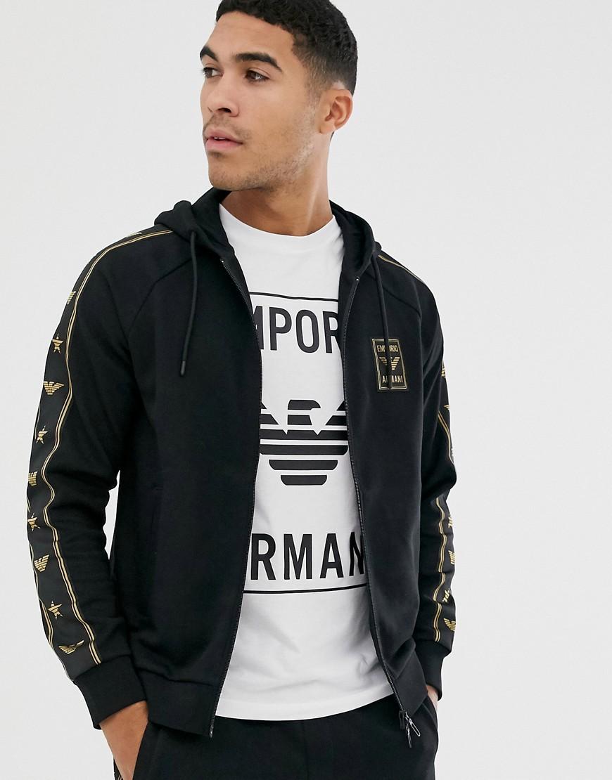 felpa zip armani