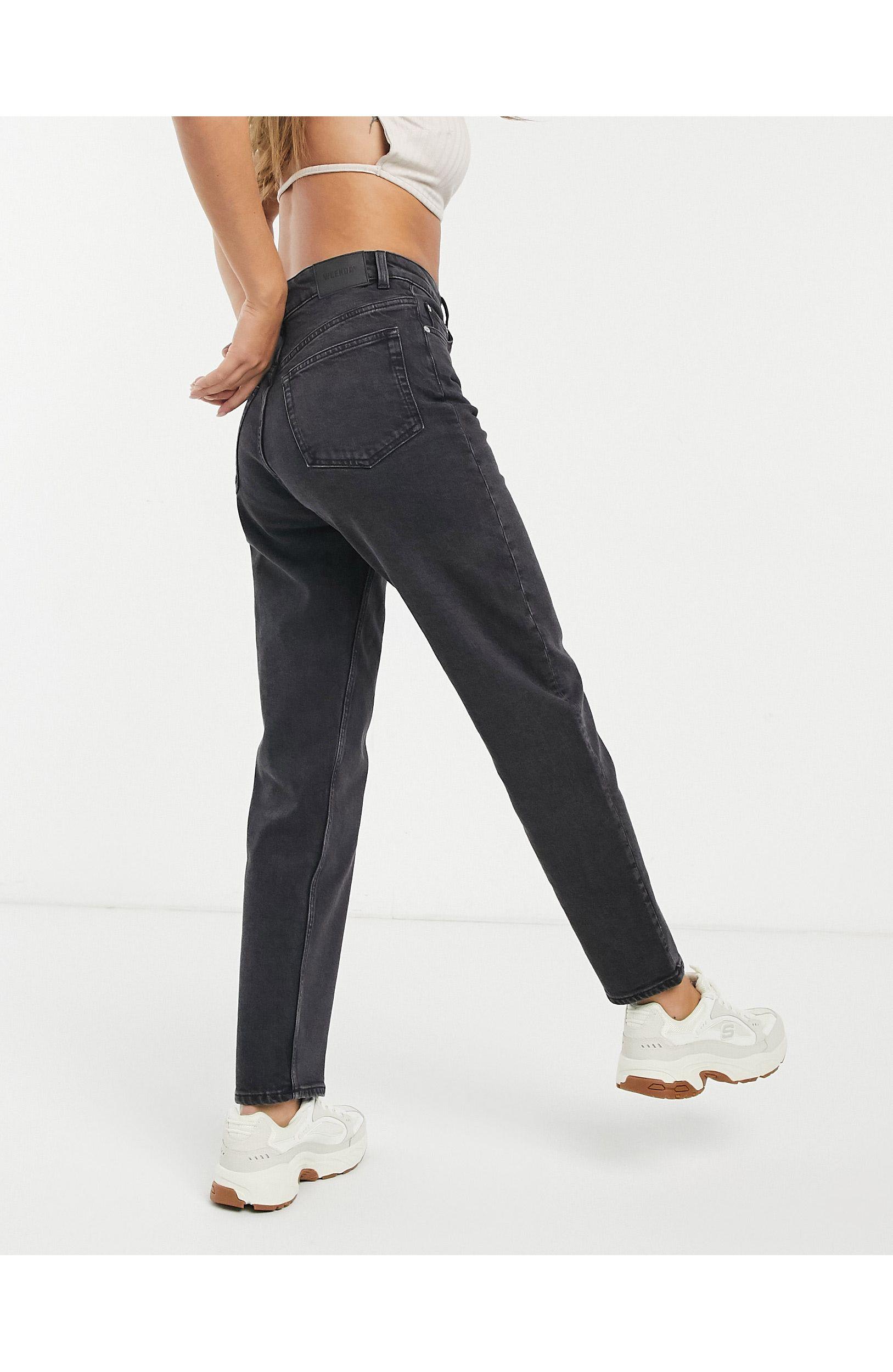 High Waist Mom Jeans in Black 