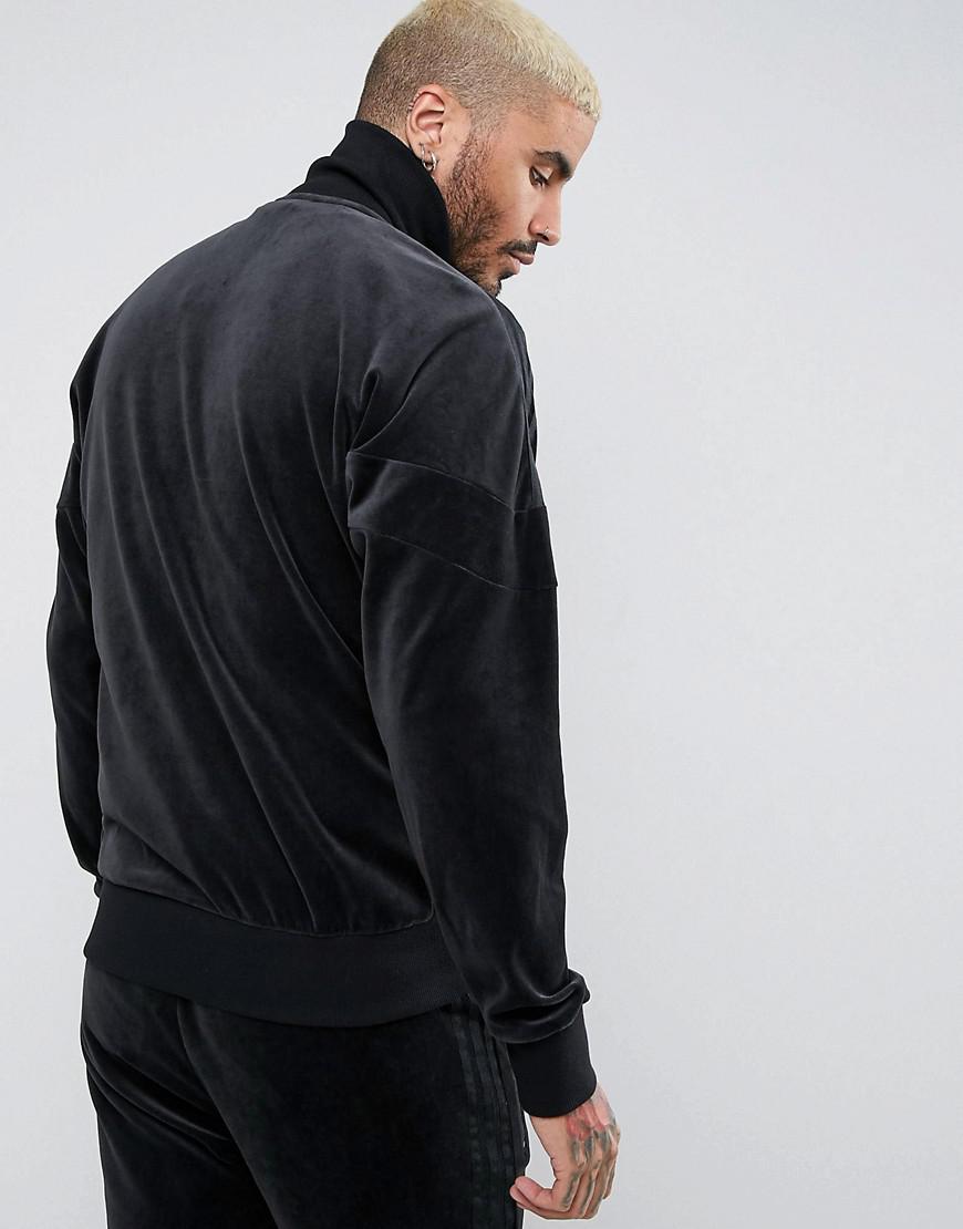 adidas Originals Cotton Clr84 Velour Track Jacket In Black Bs4662 for Men -  Lyst