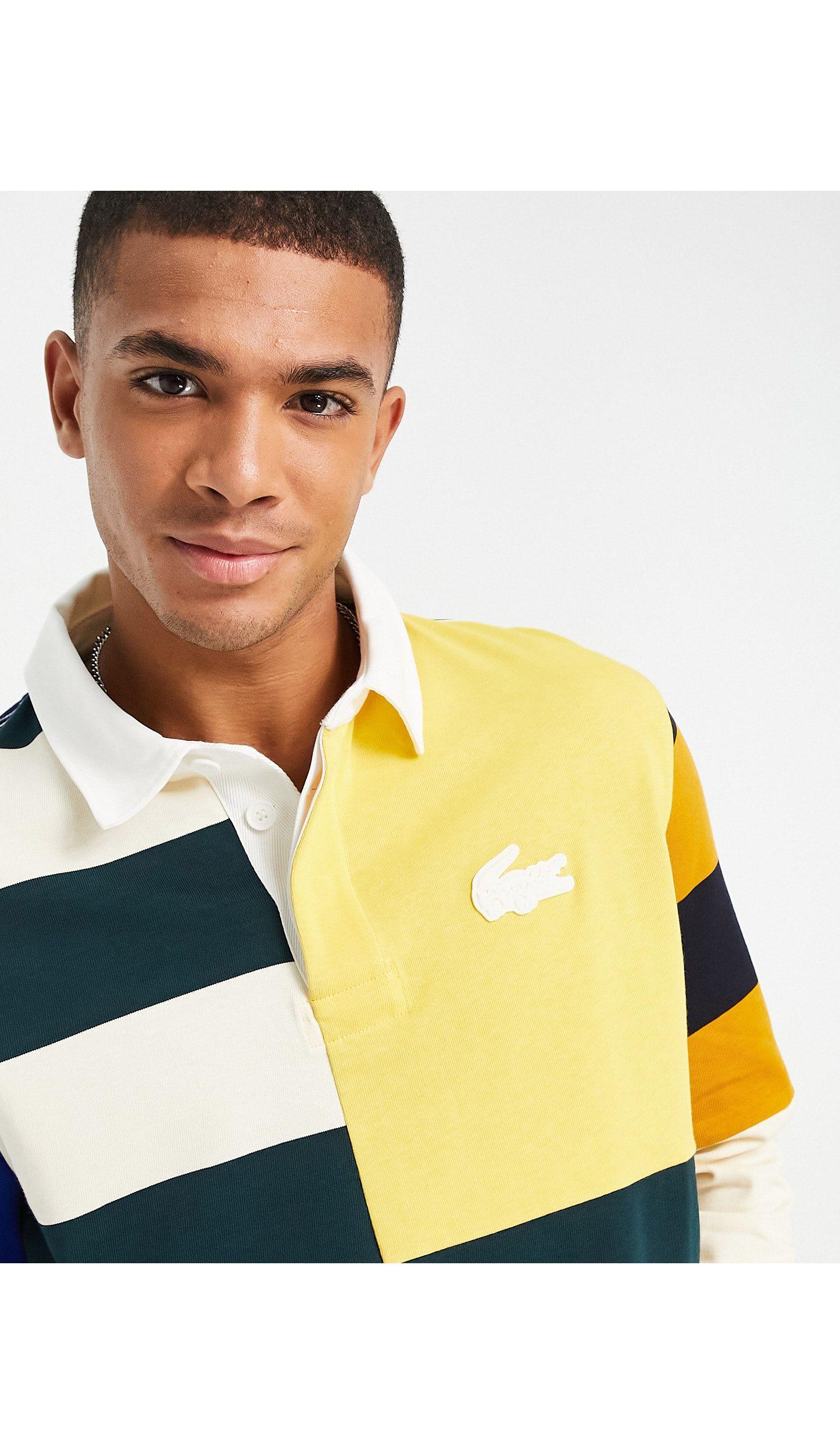 Lacoste Polo Met Lange Mouwen En Kleurvlakken voor heren - Lyst