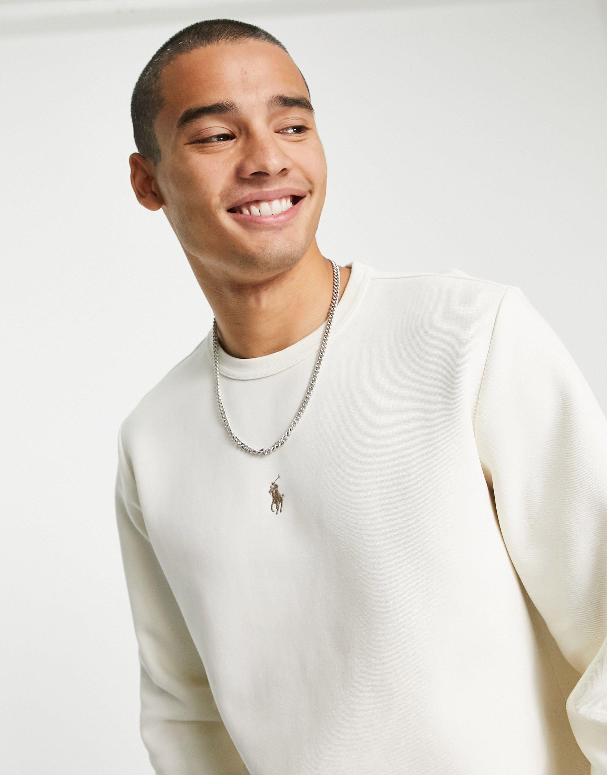 Polo Ralph Lauren Central Icon Logo Double Knit Sweatshirt in