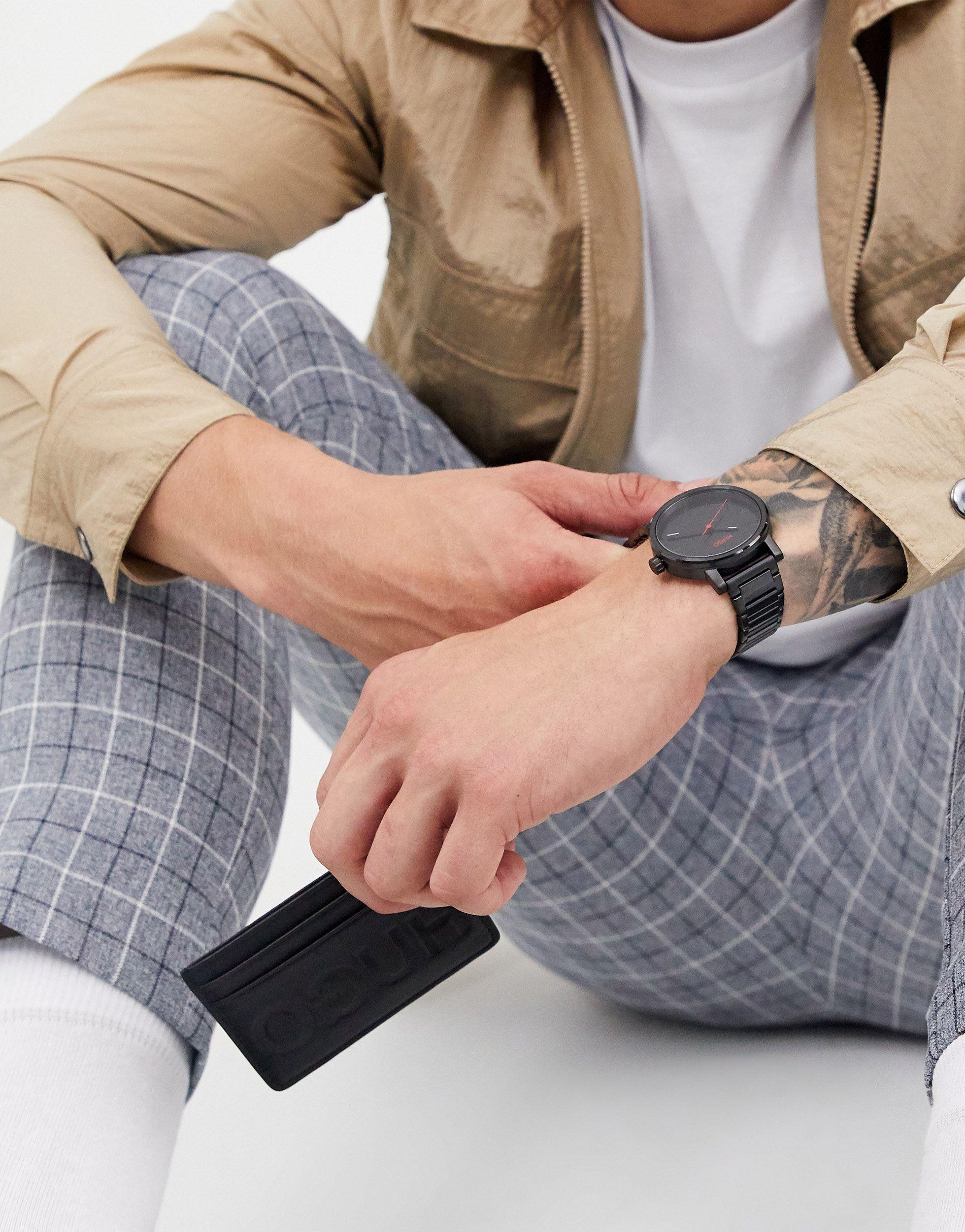 boss watch and wallet